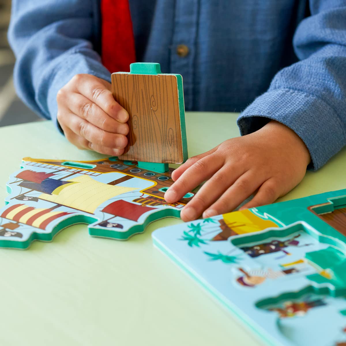 STORYTIME TOYS Pirate Ship Play Puzzle - Wooden Educational Toy for Kids Ages 3-6 | Interactive Learning Game for Preschoolers | Perfect for Imaginative Play, Birthday Gifts & Classroom Activities