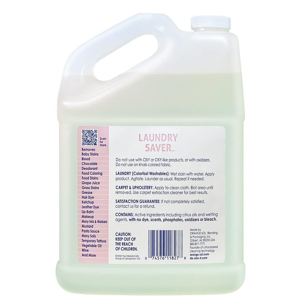Eco-Friendly Laundry Saver | Powerful Odor & Stain Remover | Gentle on Hair & Skin | 1 Gallon | Perfect for Gym Clothes, Baby Laundry & Pet Bedding