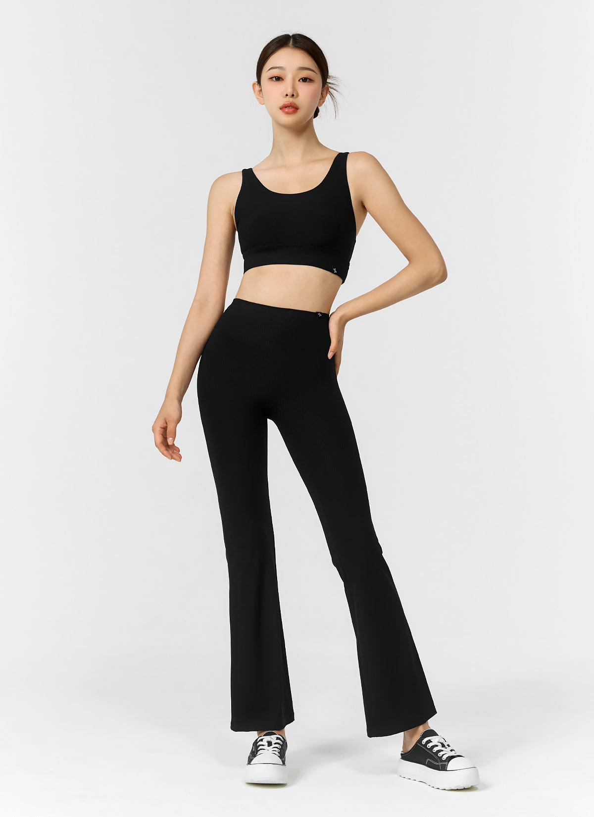 Comfortable Stretch Ribbed Bootcut Pants for Women - Flattering Fit for Work, Casual & Night Out