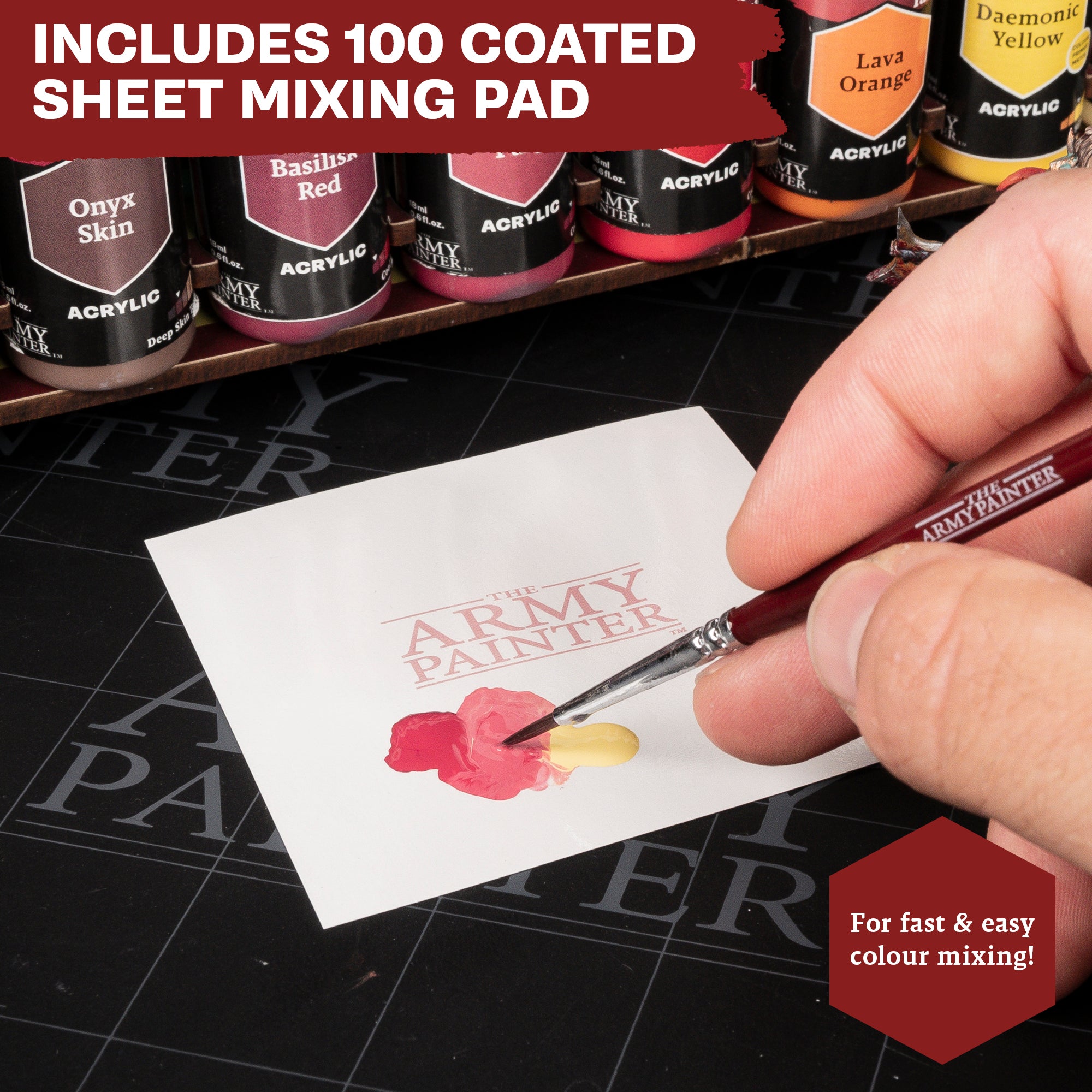 50 Pack Paint Station Set - Professional Artist Painting Palette with Mixing Wells & Thumb Hole - Perfect for Acrylic, Oil, Watercolor Painting - Art Studio & Classroom Supplies