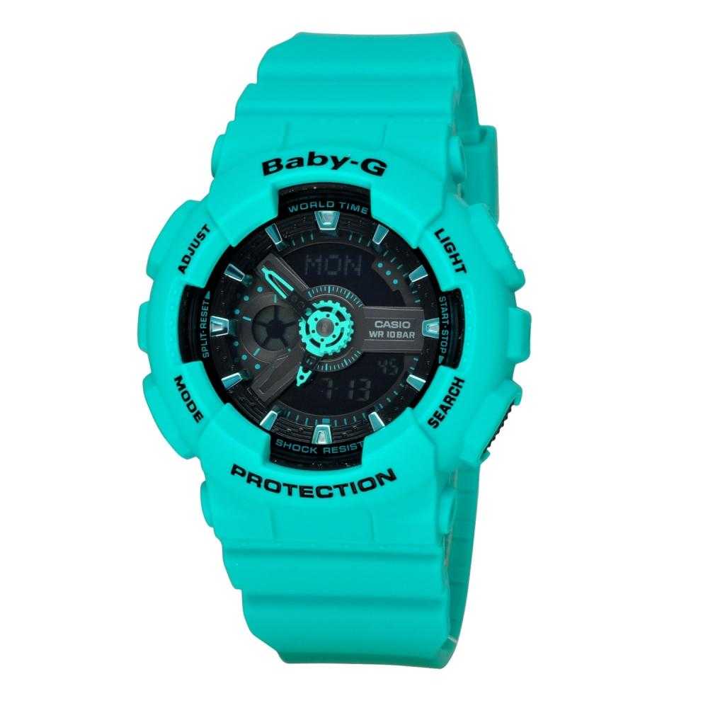Casio Baby-G BA-111-3ADR Digital Sport Watch for Women - Waterproof, Shock Resistant, LED Light - Perfect for Running, Swimming & Outdoor Activities