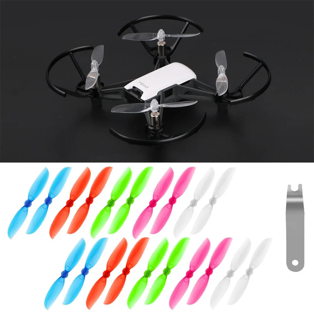 Makerfire 20pcs 75mm 2-Blade Propellers CW/CCW for DJI Tello FPV RC Drone - Durable Replacement Parts for Smooth Flight Performance (Ideal for Racing, Aerial Photography & DIY Drone Projects)