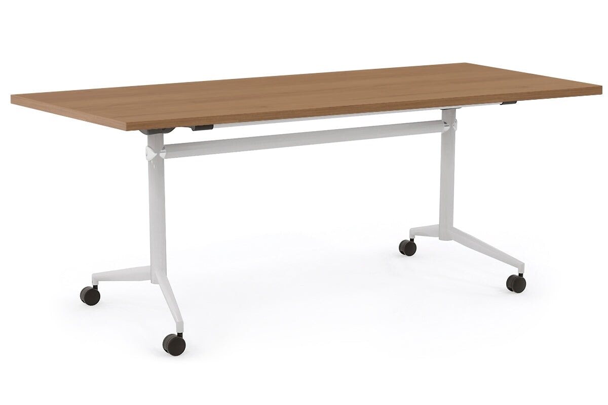 Flip Top Folding Conference Table - 1400L x 700W Mobile Meeting Room Desk - Perfect for Office, Classroom, and Event Spaces