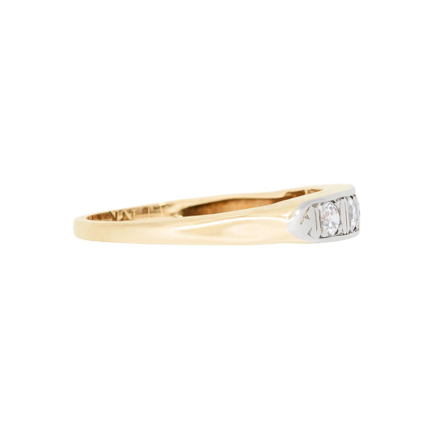 Vintage 14k Gold Diamond Eternity Band Ring for Women - Perfect for Weddings, Anniversaries & Special Occasions