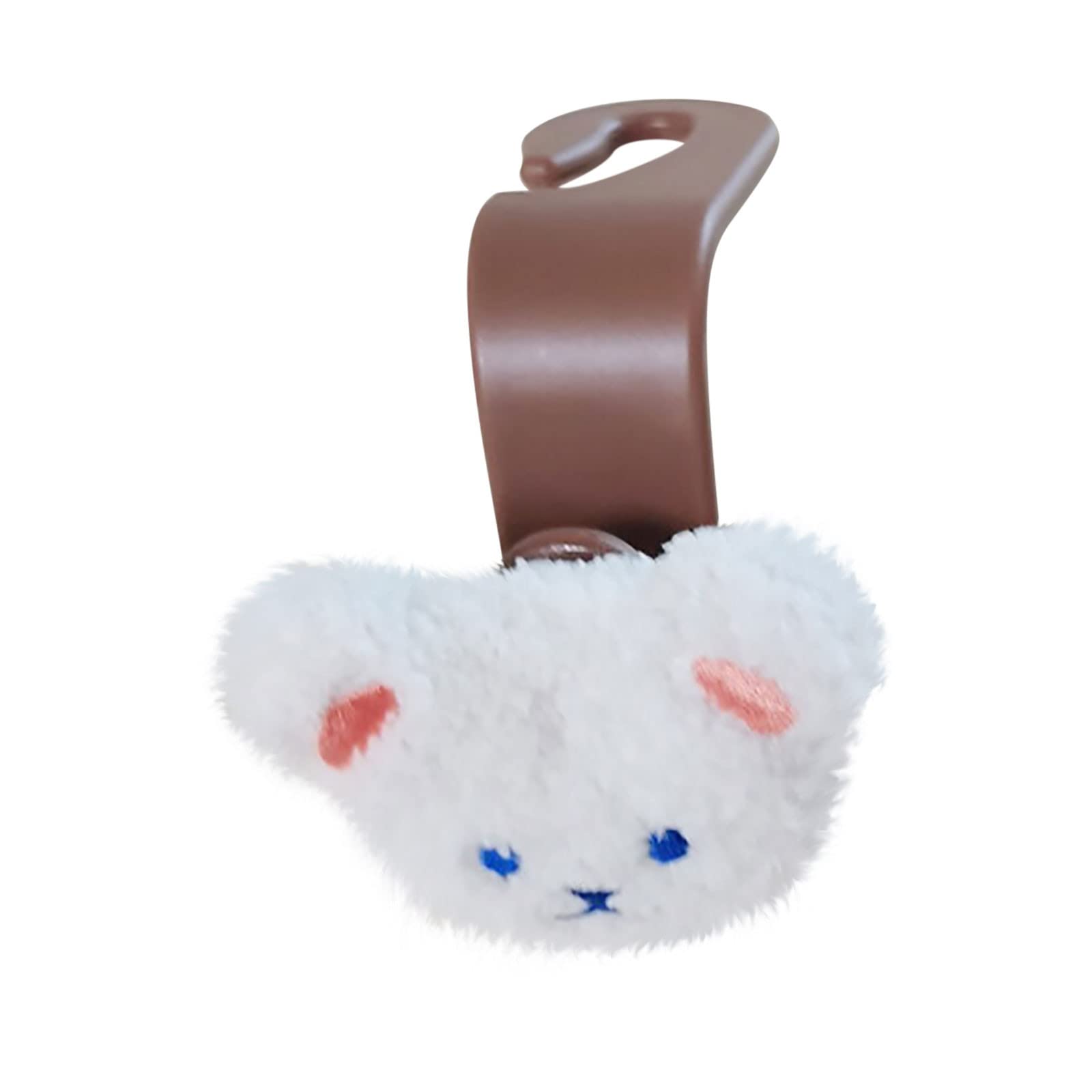 Cartoon Bear Car Seat Hook - Multi-Functional Storage Organizer for Vehicles (PP Plastic) - Perfect for Hanging Groceries, Purses & Shopping Bags While Driving