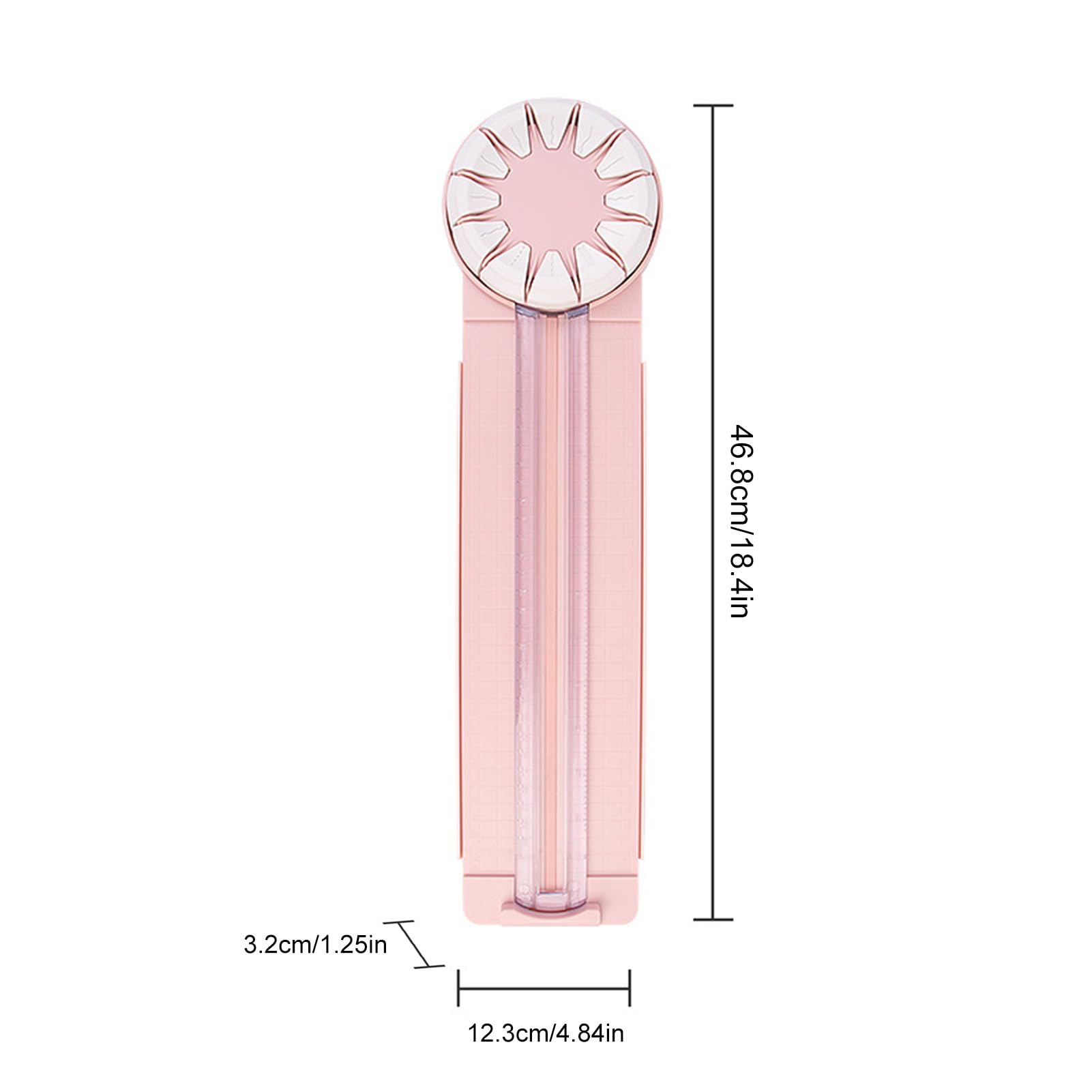 12-in-1 Multifunctional Paper Trimmer & Edge Cutter Machine with Measurements - Perfect for Scrapbooking, Photo Cards, Gift Wrapping, DIY Crafts & Home Office Use - Pink DNCG Paper Cutter