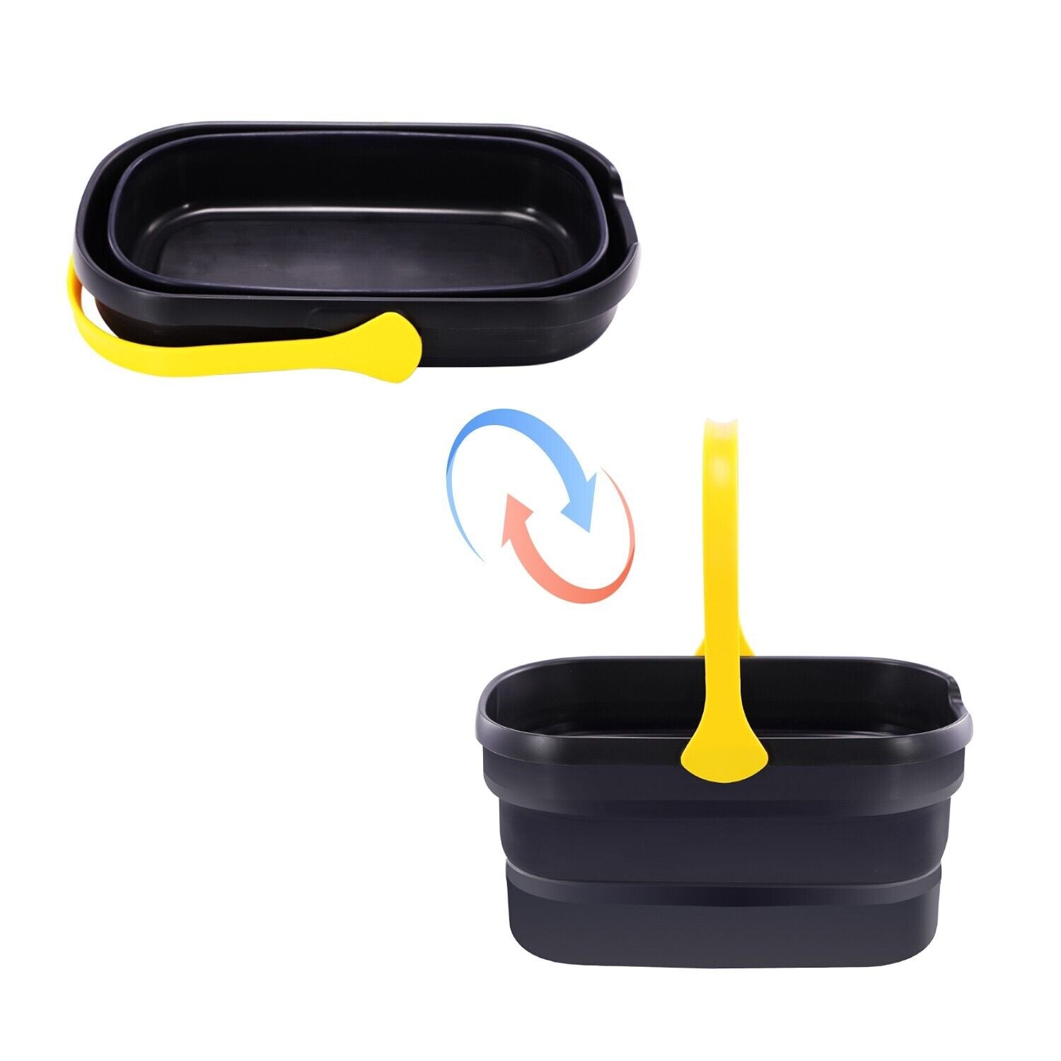 10L Collapsible Washing & Storage Bucket - Portable Foldable Mop, Food, Drink Container for Home, Camping & Outdoor Use - Perfect for Cleaning, Camping Trips & Emergency Storage