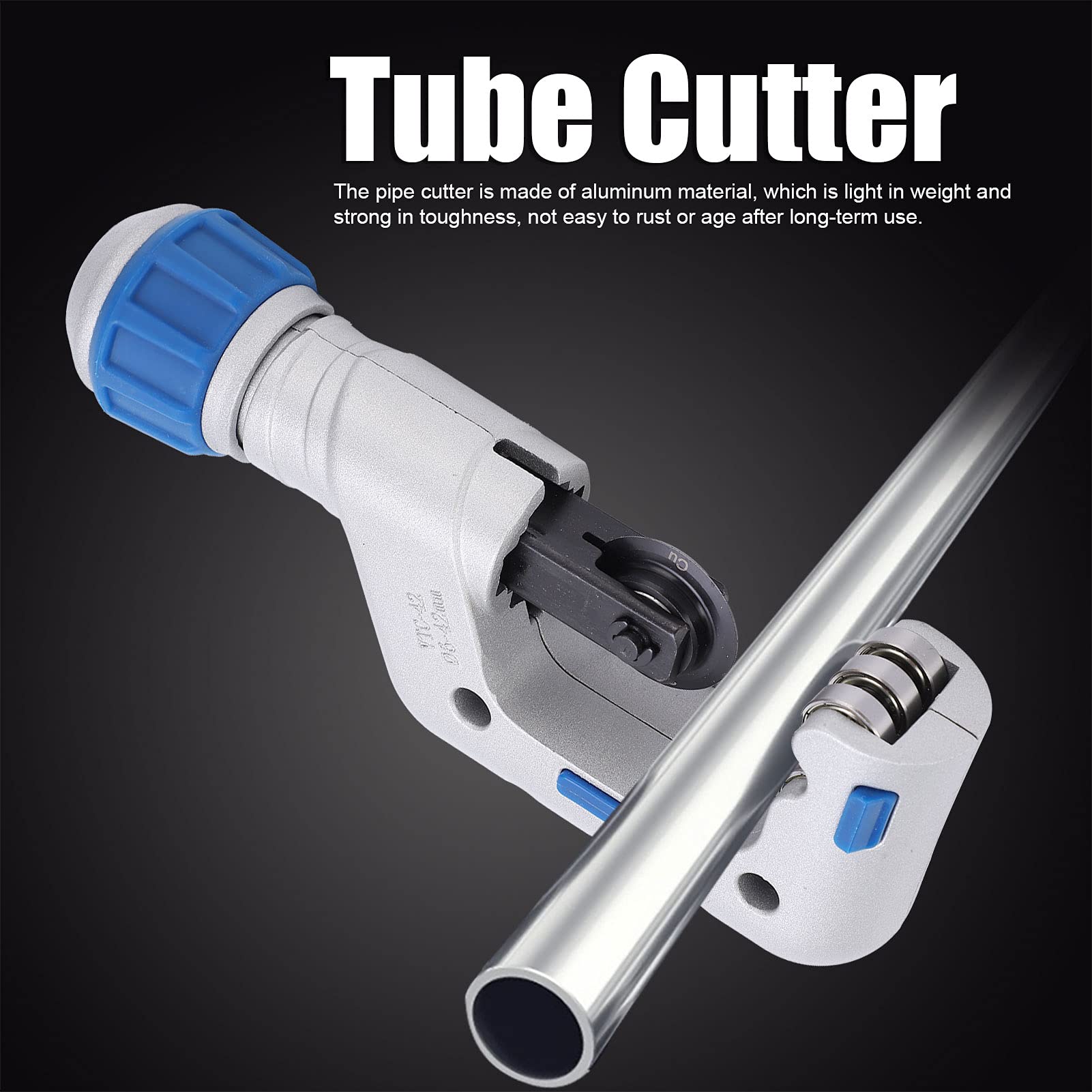 **Tube Cutter - Single Roller Pipe Cutting Tool for Aluminum & Thin Stainless Steel Tubes | Perfect for HVAC, Plumbing & DIY Projects**