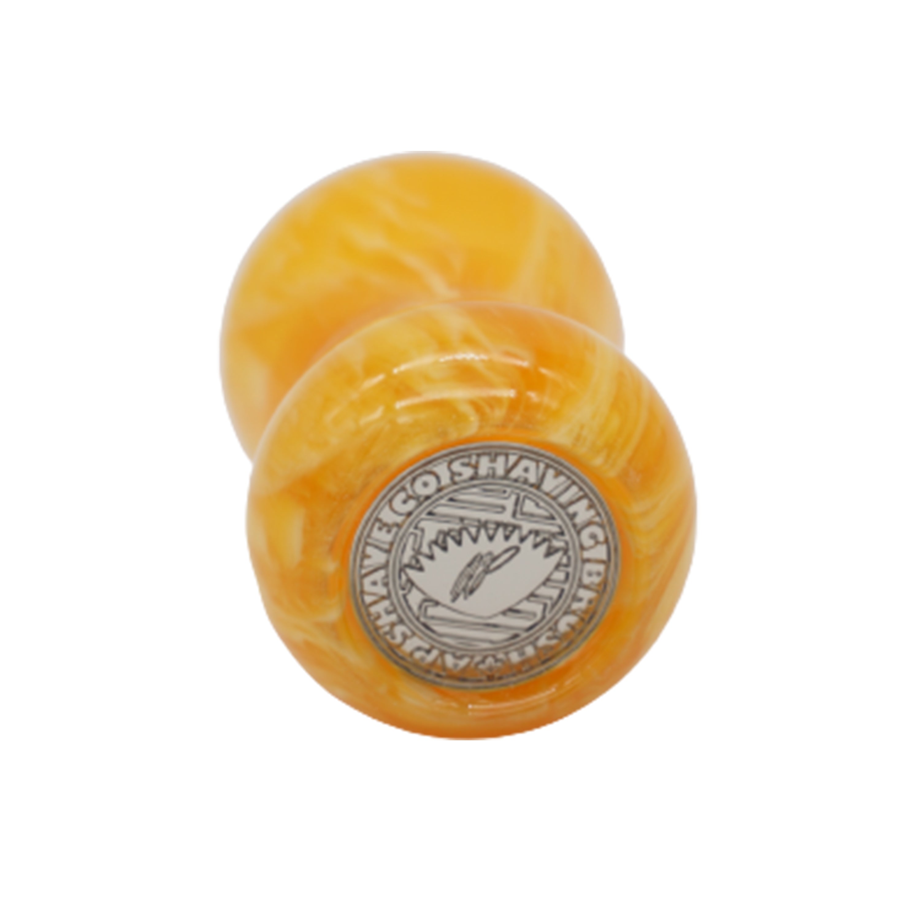 Premium Amber Handcrafted Shaving Brush Handle for Men - Fits 24mm & 26mm Knots - Perfect for Wet Shaving, Grooming Kits & Luxury Bathroom Essentials
