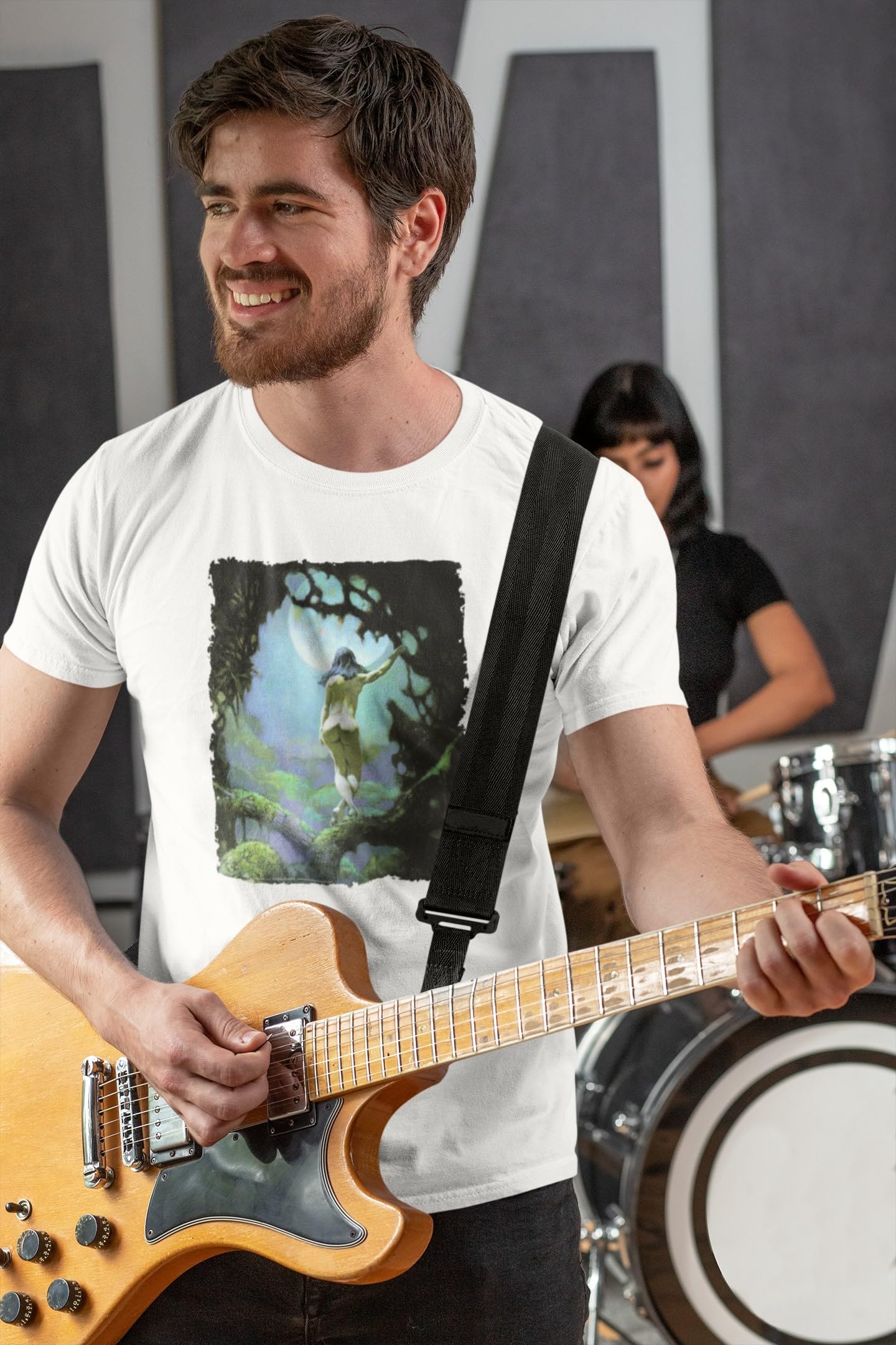 Frank Frazetta Moon Rapture Art Graphic T-Shirt for Men - Vintage Fantasy Tee for Casual Wear, Gifts & Pop Culture Fans