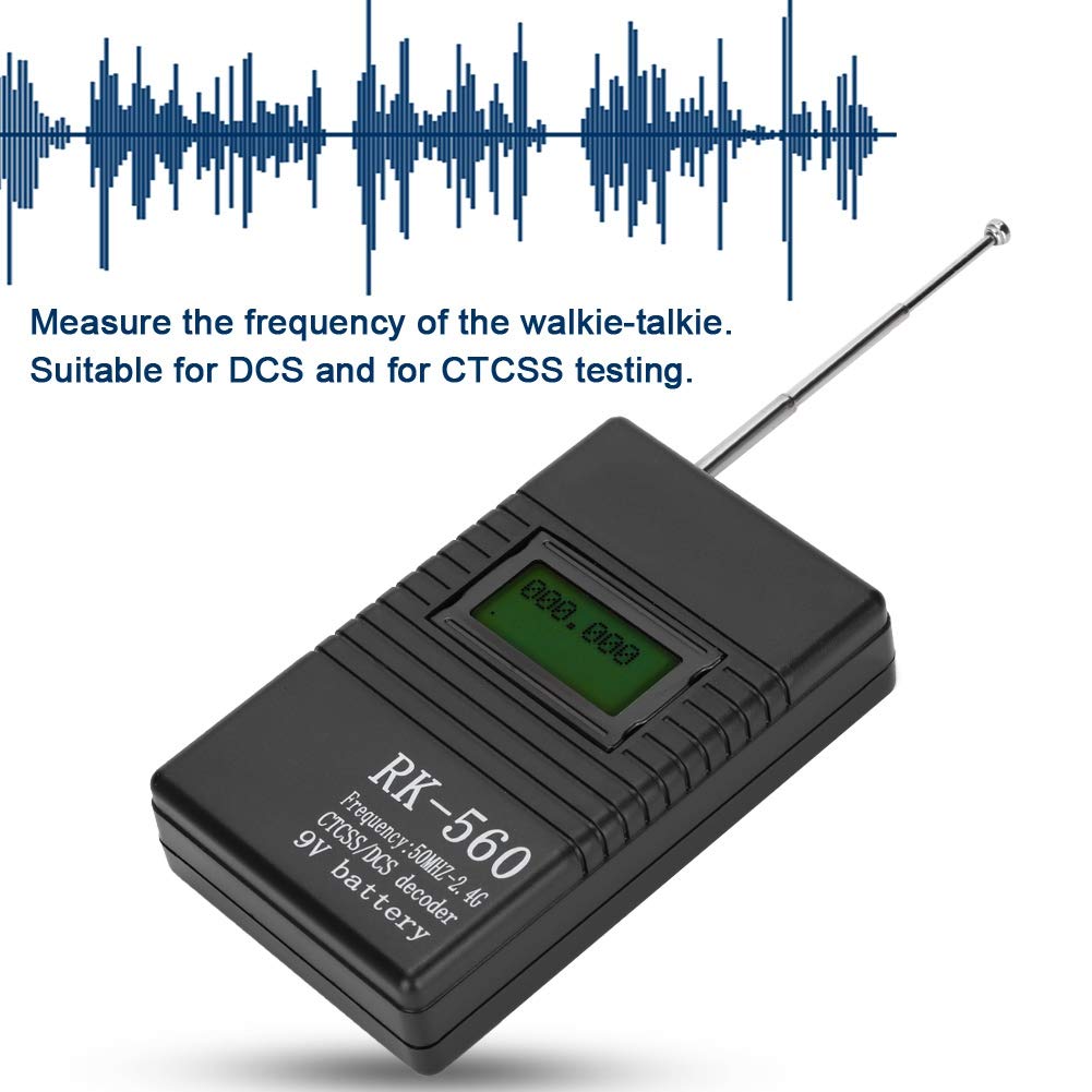 Richer-R RK560 Portable Frequency Counter Meter 50MHz-2.4GHz - Handheld Radio Frequency Tester for Two-Way Radios, Baofeng Walkie Talkies - Ideal for Ham Radio, CB Radio, and Wireless Communication Testing
