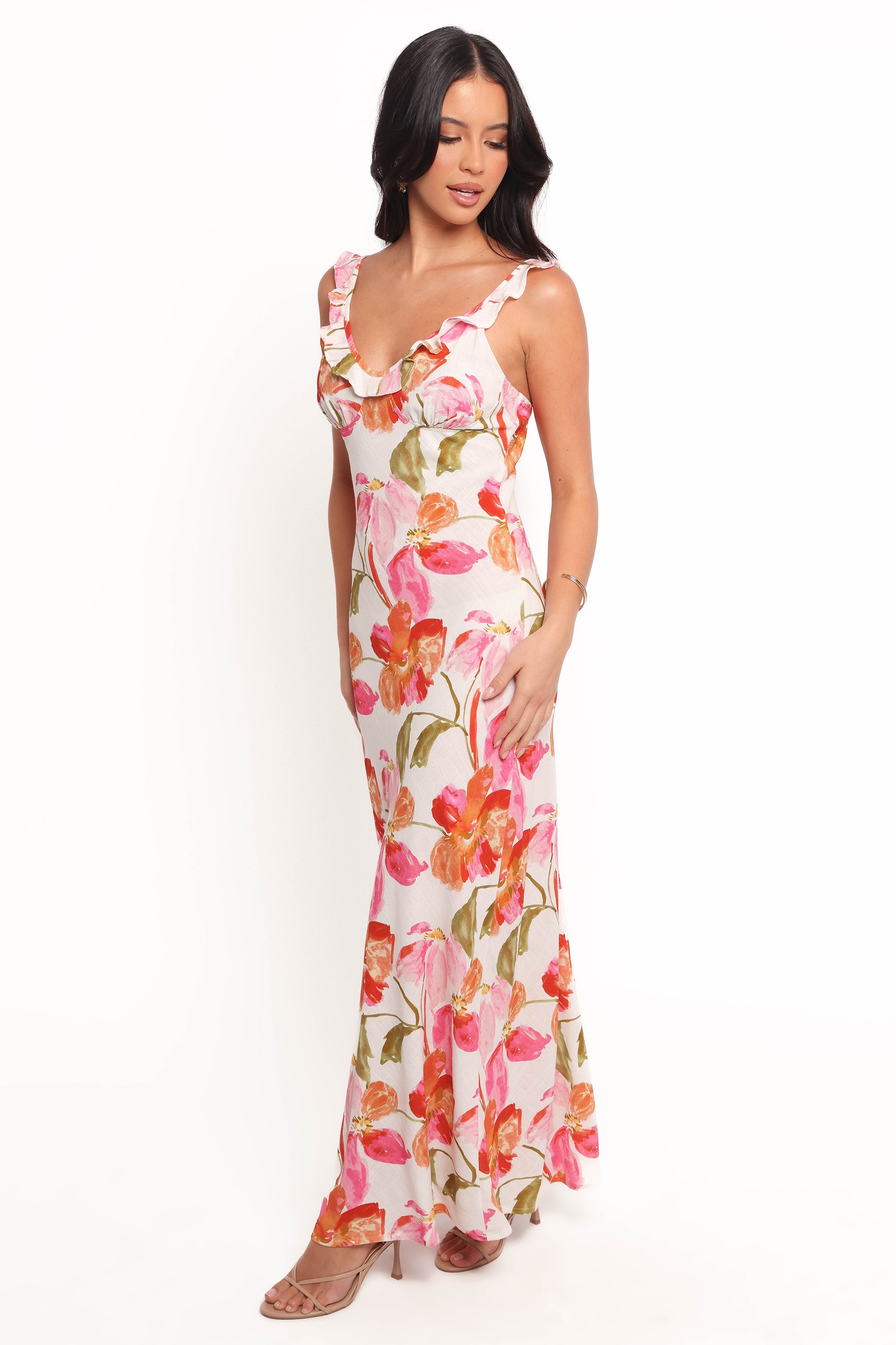 Beckie Maxi Dress - Everlyn Floral Print Women's Summer Dress | Elegant Long Flowy Dress for Beach, Vacation & Special Occasions