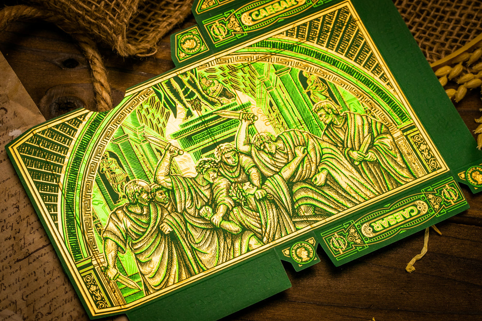 Premium Caesar Playing Cards - Green Edition | Classic Poker & Card Games | Perfect for Casino Nights, Magic Tricks & Family Game Nights