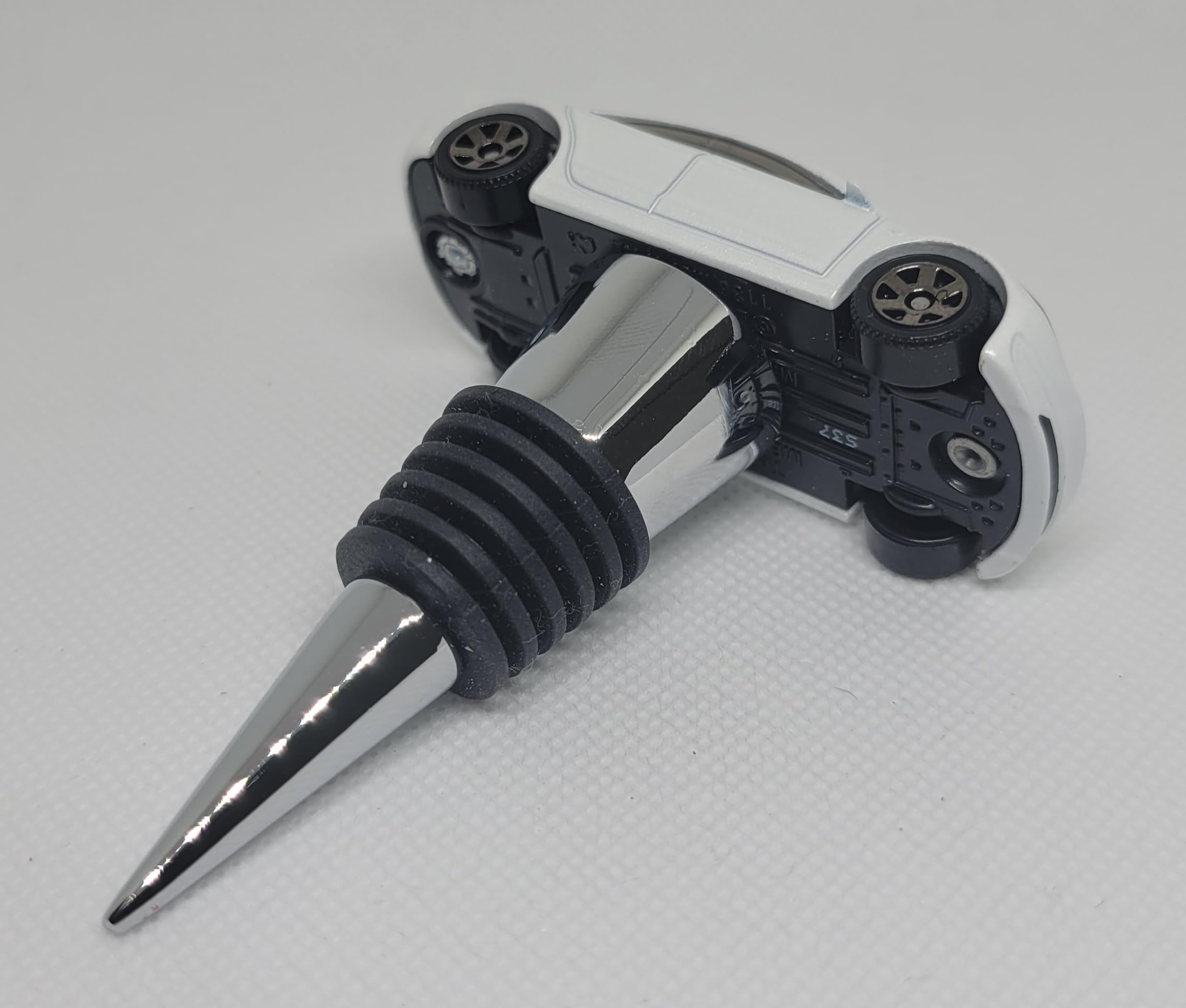 Tesla Model 3 Wine Bottle Stopper - Premium White Car Accessory for Wine Lovers | Perfect Gift for Tesla Owners & Wine Enthusiasts | Great for Parties, Road Trips & Home Bars