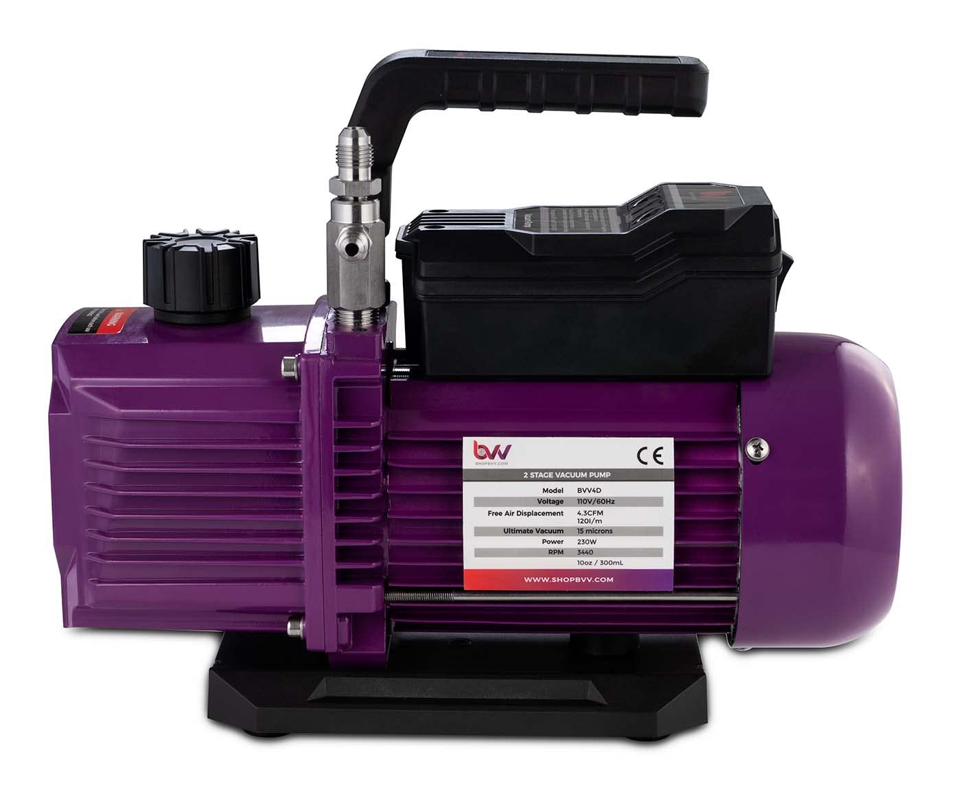 BVV V4D 4CFM Two Stage Vacuum Pump - High Performance HVAC Refrigeration Air Conditioning Tool for AC Repair & Maintenance