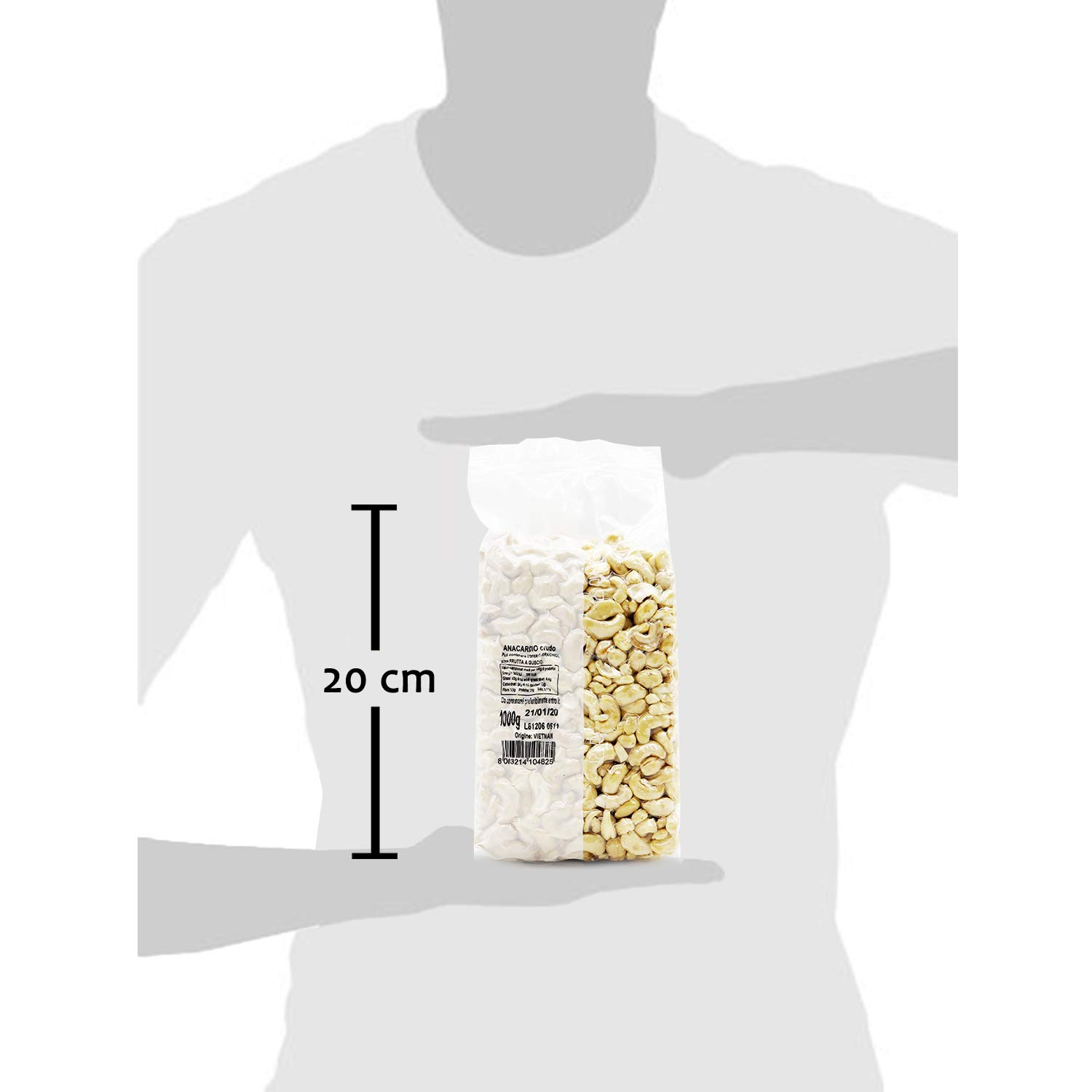 Premium Raw Cashews 1kg | Unroasted & Unsalted Natural Cashew Nuts | Healthy Snacks, Vegan & Keto Friendly | Perfect for Baking, Cooking & On-the-Go Snacking