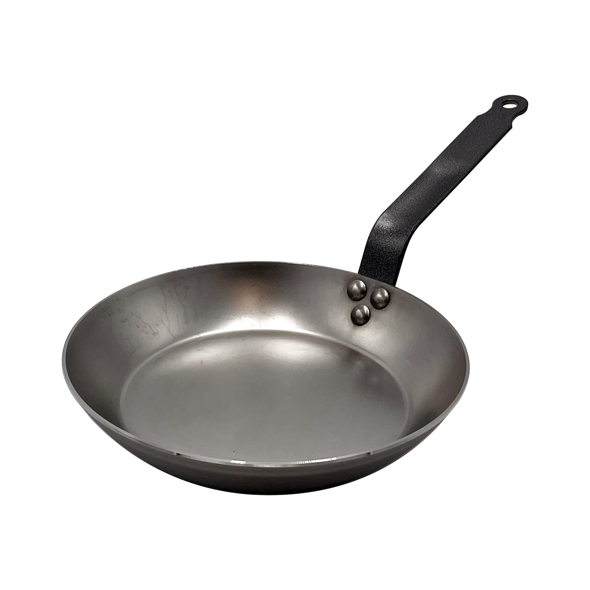 Pentole Agnelli 50cm Black Steel Frying Pan with Iron Handle - Professional Cast Iron Skillet for Searing, Sauteing & Frying - Perfect for Home Kitchen, Restaurant & Outdoor Cooking