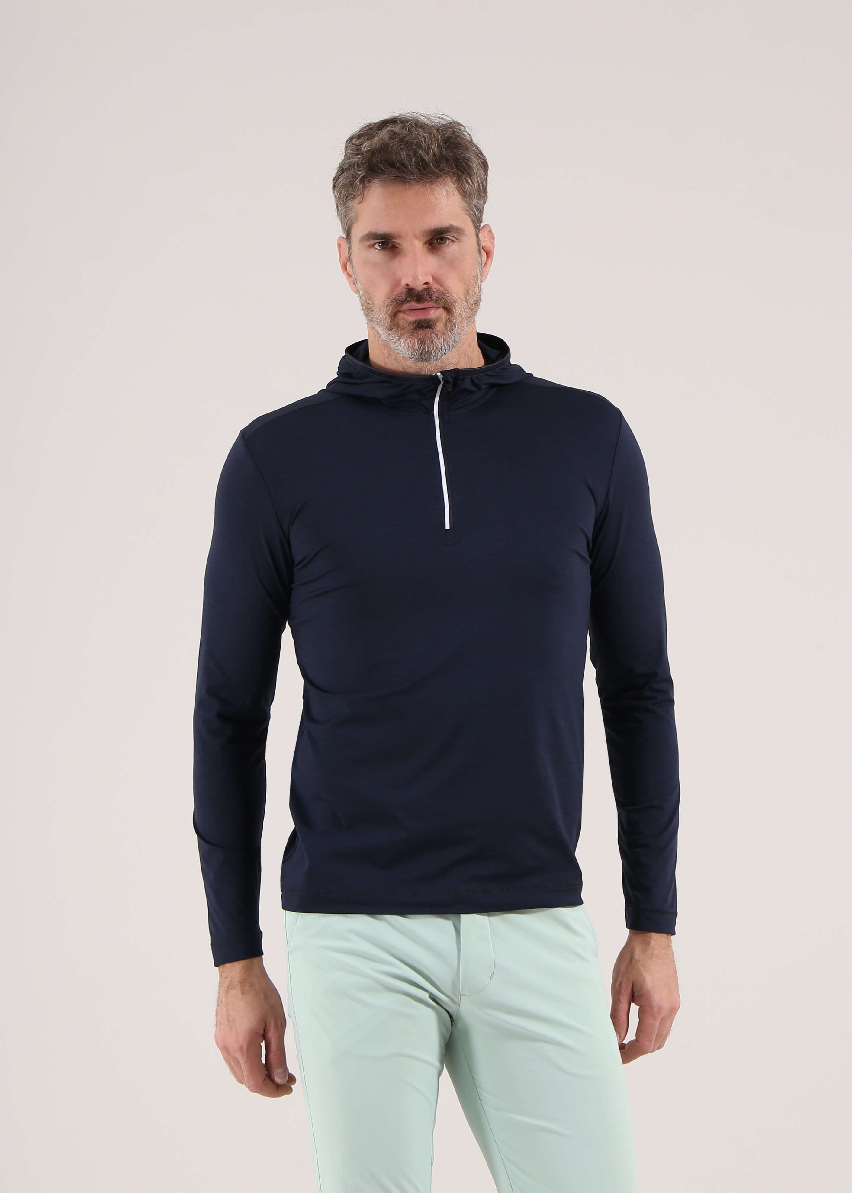Lightweight Sunblock® Quarter Zip Hoodie - UPF 50+ UV Protection, Breathable & Comfortable for Outdoor Activities | Perfect for Hiking, Running & Travel | Final Sale
