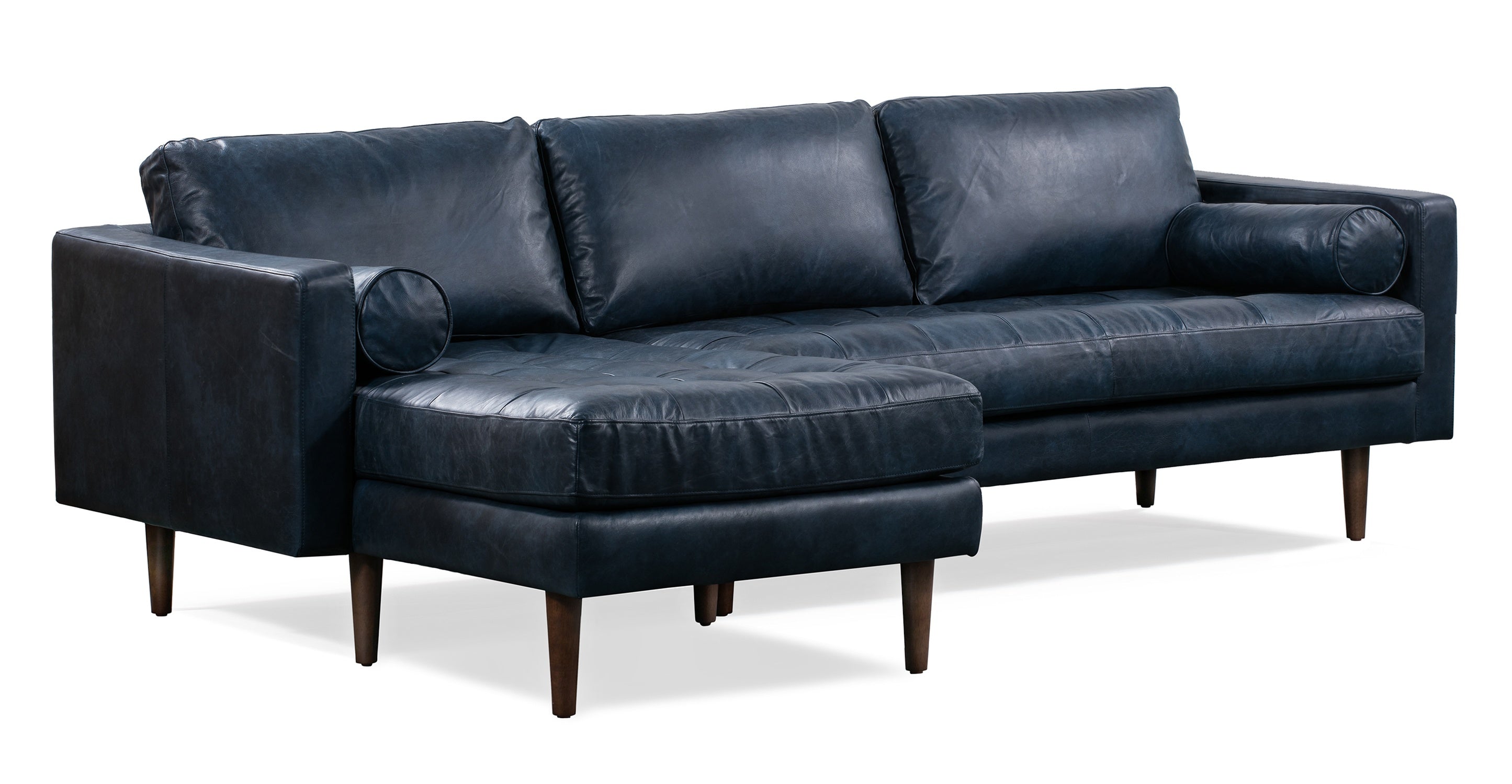 Napa Left Facing Sectional Sofa - Modern L-Shaped Couch with Reversible Chaise, Soft Fabric Upholstery for Living Room, Family Room & Home Theater Comfort
