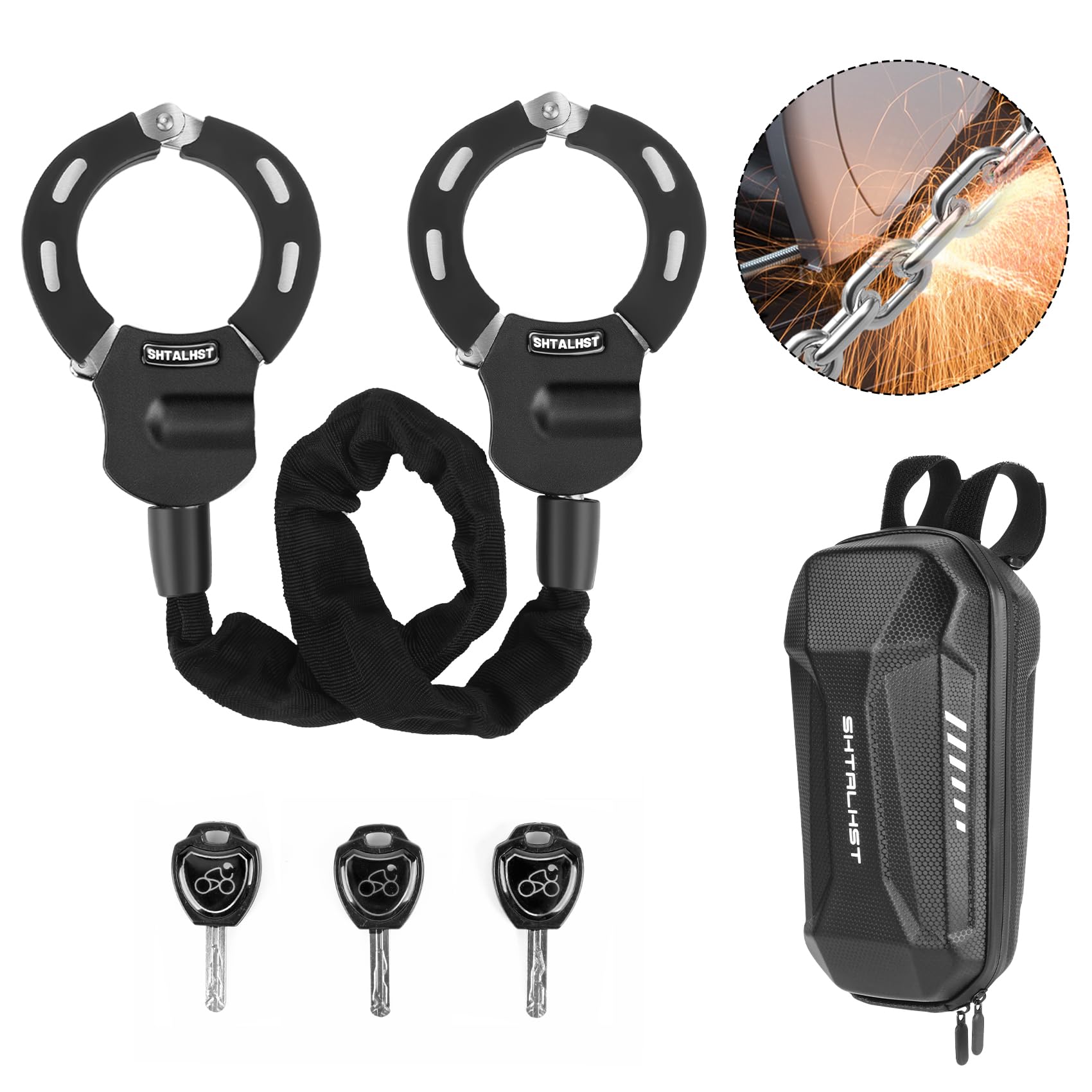 Electric Scooter Anti-Theft Lock - Secure U-Lock with Scooter Bag for Segway, Ninebot, Xiaomi, NIU - Perfect for Urban Commuting & Last-Mile Transportation