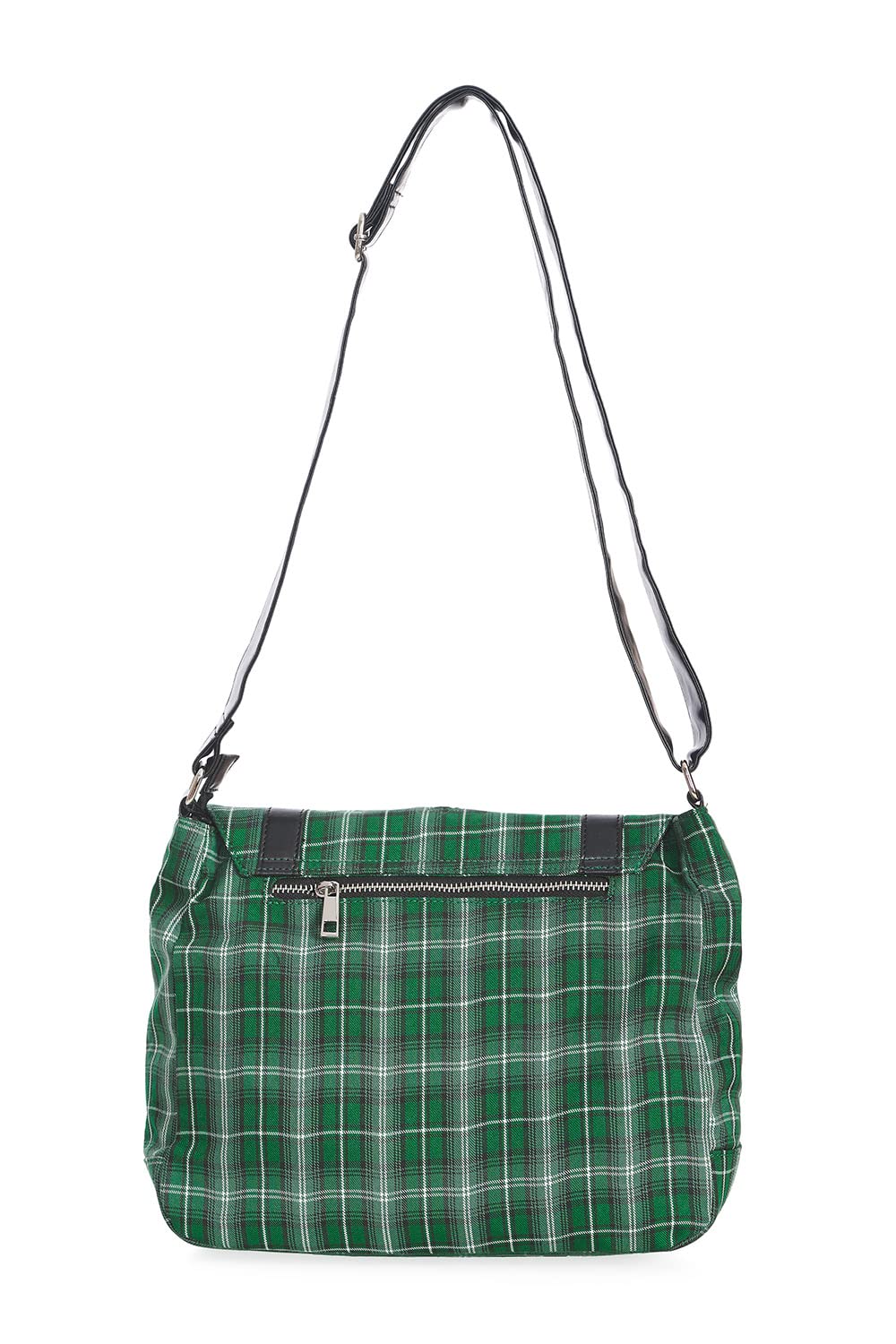 Stylish Punk Plaid Print Tartan Messenger Shoulder Bag for Women - Crossbody Handbag & Fashion Purse - Perfect for Daily Use, Work, Travel and Casual Outfits