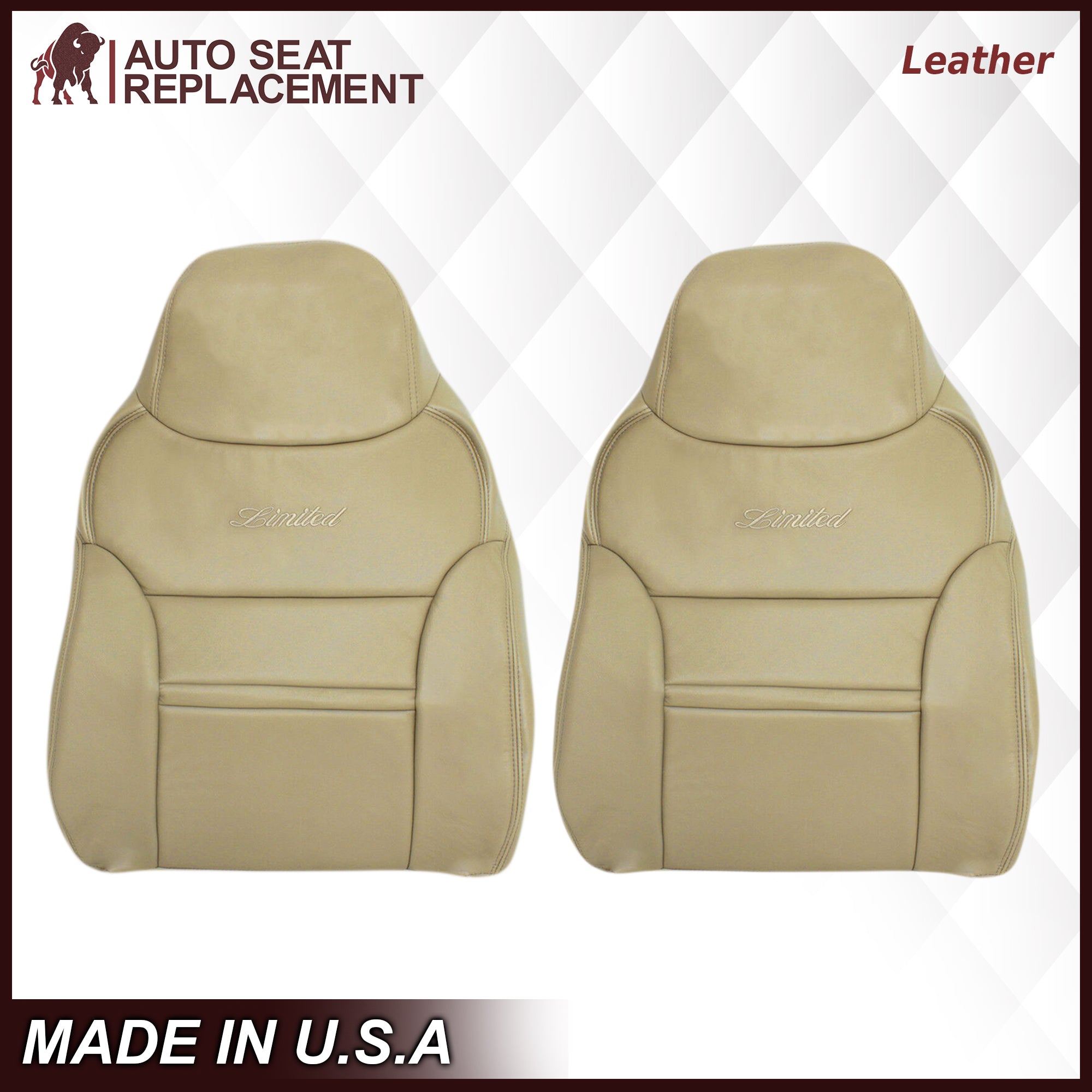 2000-2001 Ford Excursion Tan Seat Cover - Custom Fit, Durable Neoprene Material - Perfect for Off-Roading, Camping & Family Road Trips