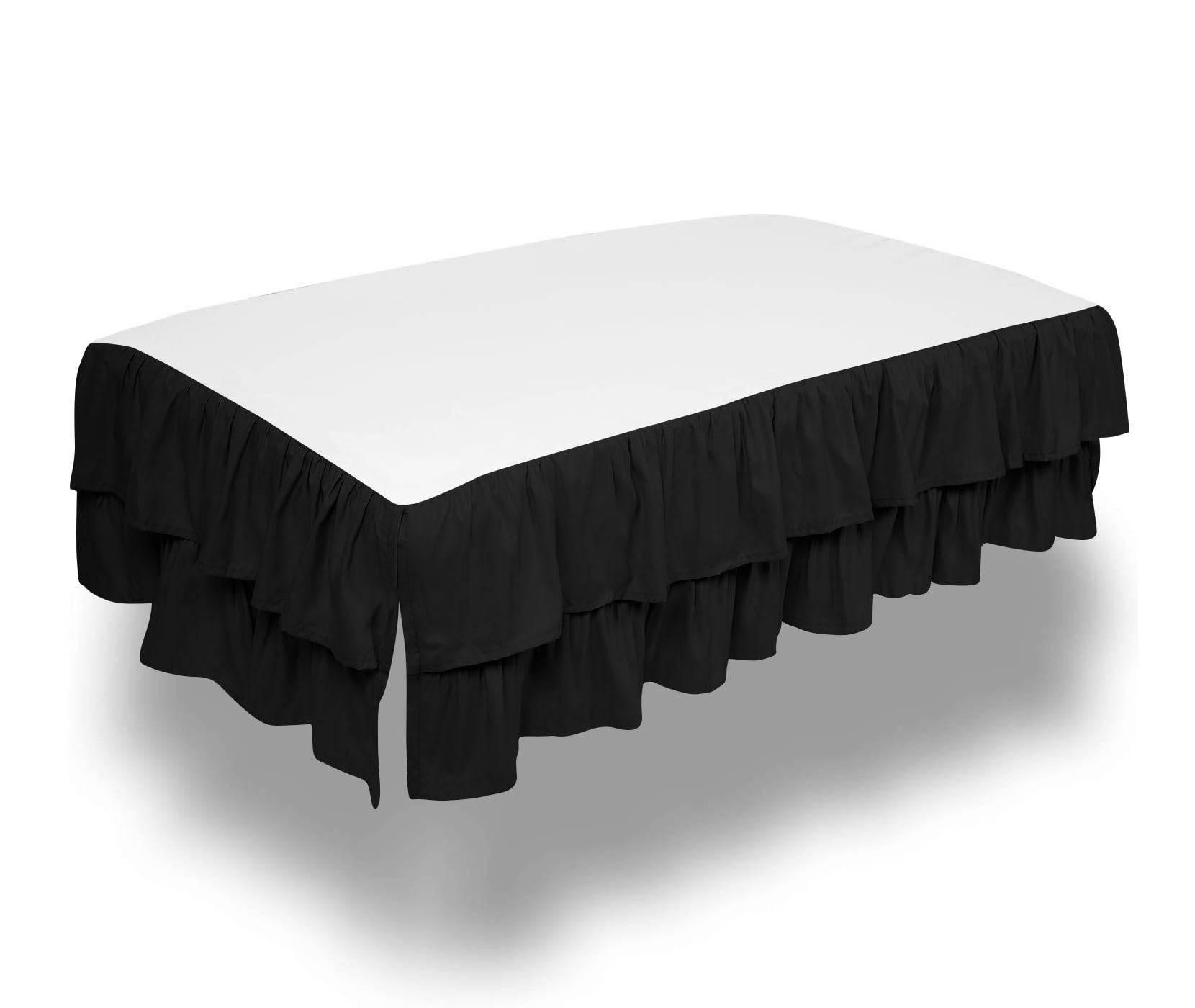Premium 100% Egyptian Cotton Crib Bed Skirt - Multi Ruffled Nursery Bedding for Toddlers (28