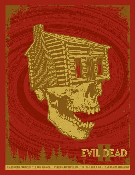 Evil Dead 2 Movie Poster by Todd Slater - Vintage Horror Film Art Print for Home Theater & Man Cave Decor