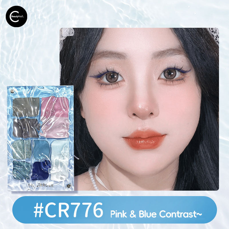 Colorrose Water Ripple All-in-One Makeup Palette - Eyeshadow Blush Highlighter Contour Kit for Professional & Everyday Makeup | Perfect for Travel, Bridal & Party Looks