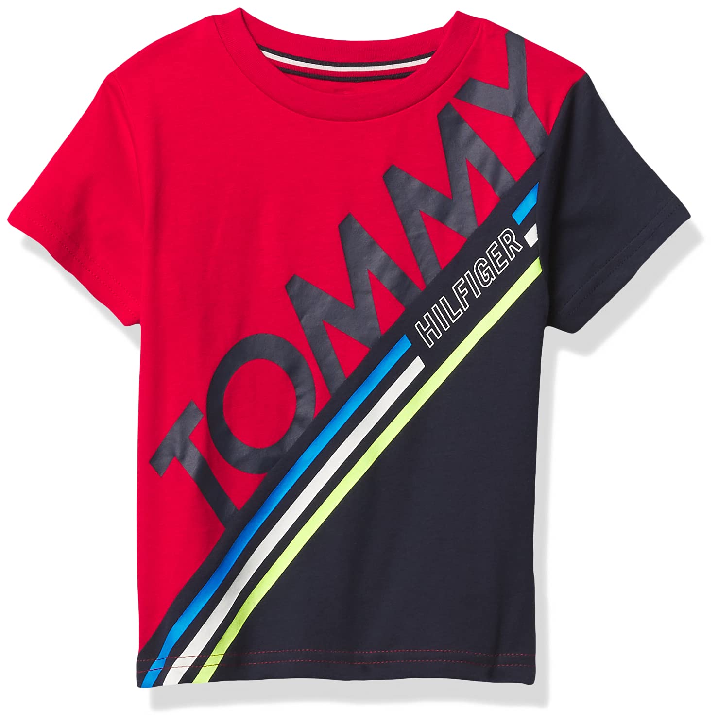 Tommy Hilfiger Boys' Sport Short Sleeve Crew Neck Cotton T-Shirt - Comfortable Casual Tee for Playground, School & Everyday Wear