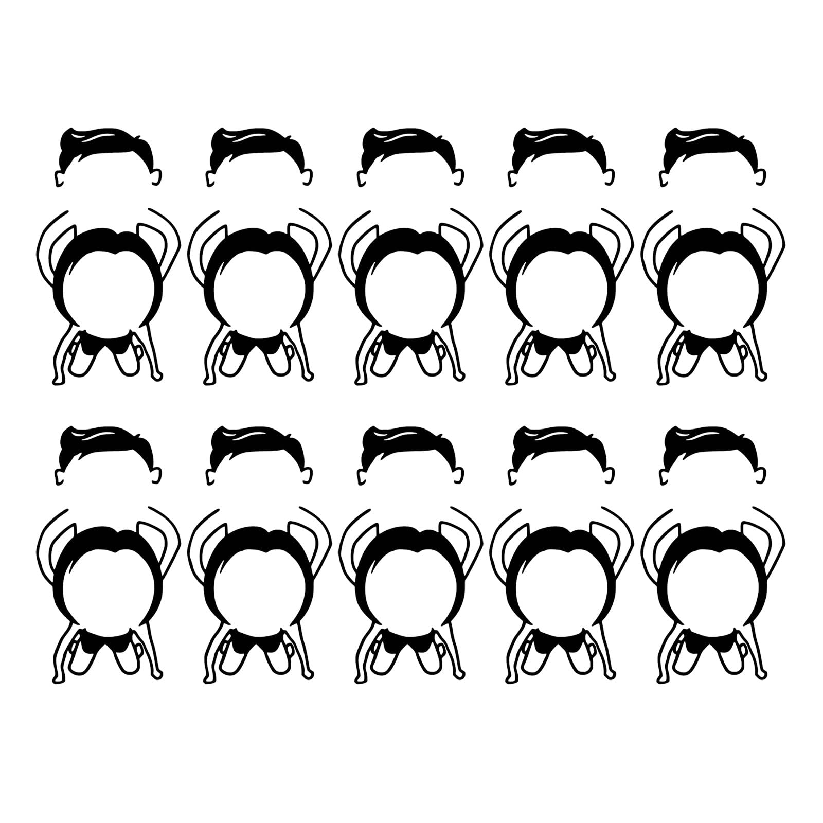 10-Piece Funny Cute Vinyl Decal Stickers Set - Colorful Light Switch Wall Decor for Prank, Nursery, Bedroom & Home Art - Multi-Color Self-Adhesive Stickers for Kids Room, Office & DIY Projects