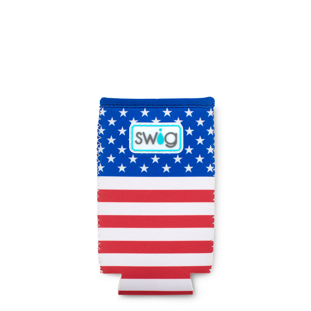 All American Slim Can Coolie - Insulated Beer Can Holder for 12 oz Cans, Perfect for BBQs, Tailgating & Outdoor Parties