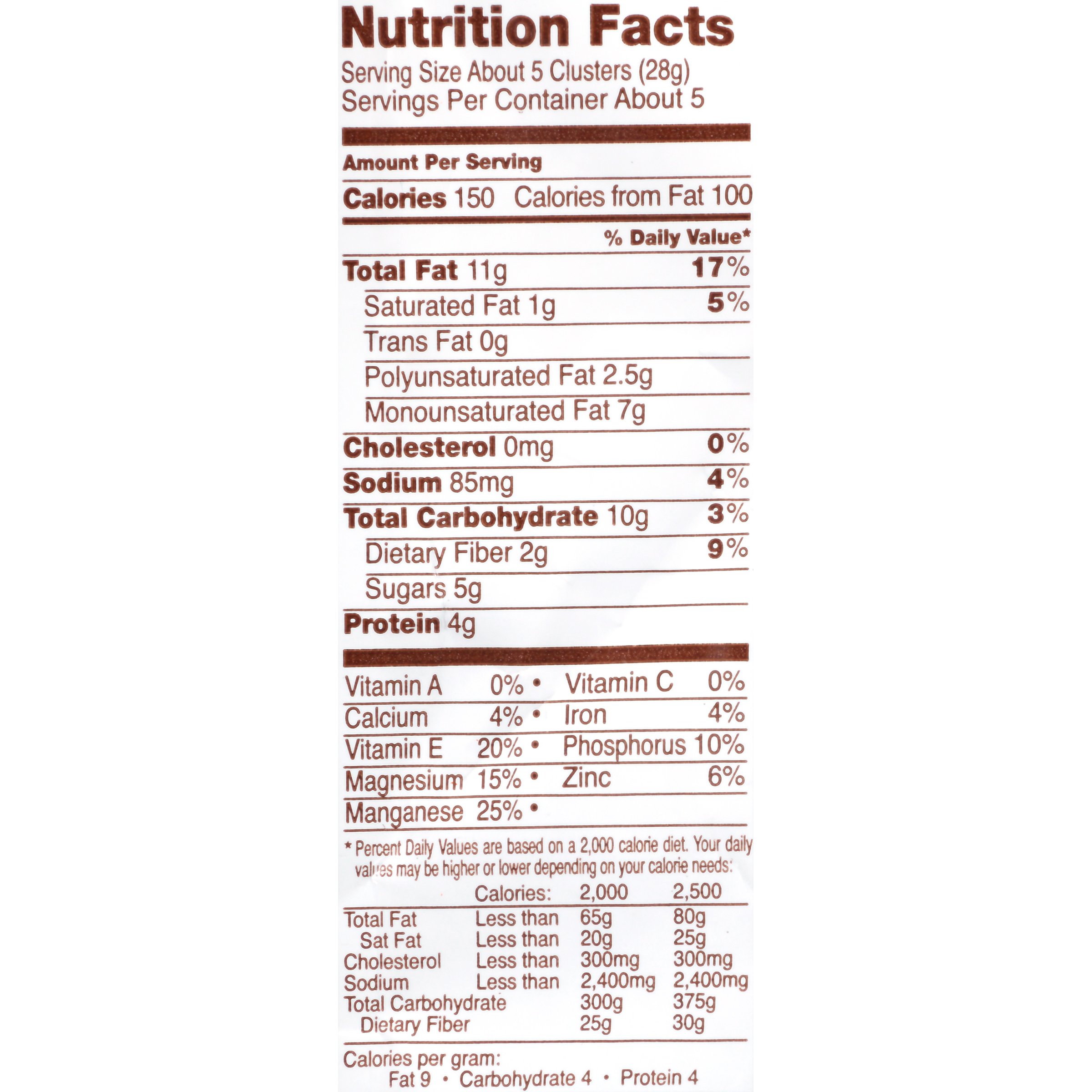 True North Nut Clusters - Almond Pecan Crunch Snack, 5oz (Pack of 1) | Gluten-Free, Non-GMO, Healthy Trail Mix for Hiking, Camping & Office Snacks