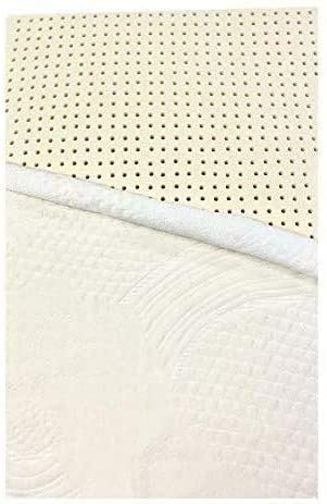 Organic Latex Mattress Topper with 100% Cotton Cover - 3 Inch Queen Size Firm Support - Made in USA | Perfect for Back Pain Relief & Pressure Point Relief - Ideal for Side Sleepers & Hot Sleepers