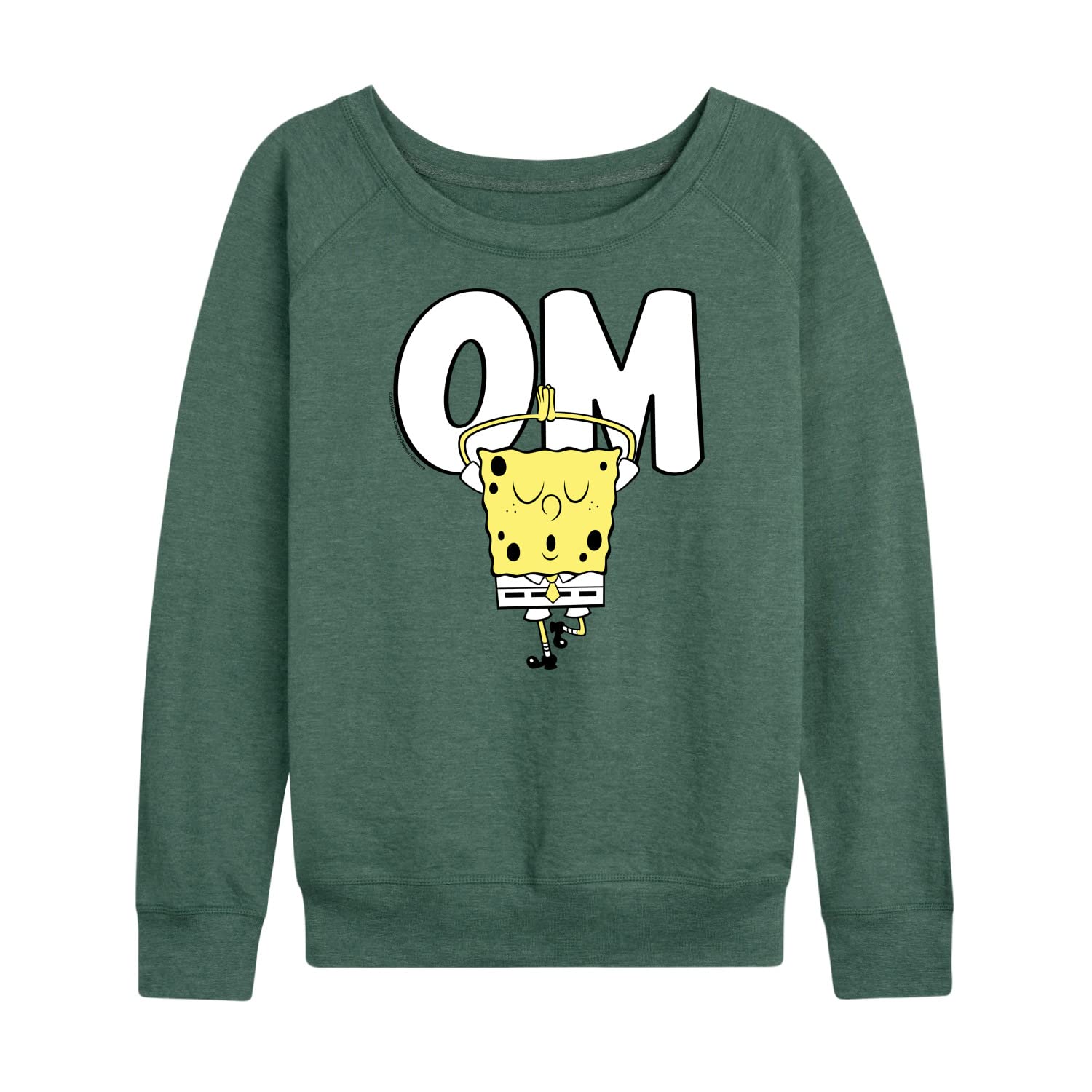 SpongeBob SquarePants Women's Lightweight French Terry Pullover Hoodie | Cartoon Character Yoga Apparel | Perfect for Workouts, Lounge Wear & Casual Outfits