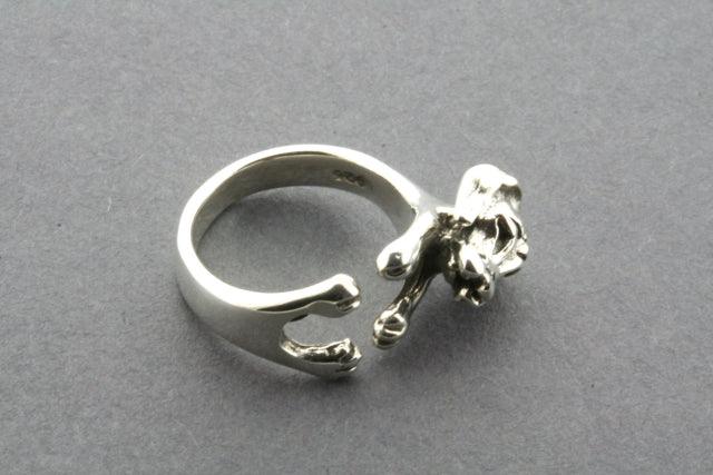 Sterling Silver Puppy Ring - Cute Dog Lover Jewelry for Women & Girls - Perfect Gift for Pet Owners & Animal Lovers