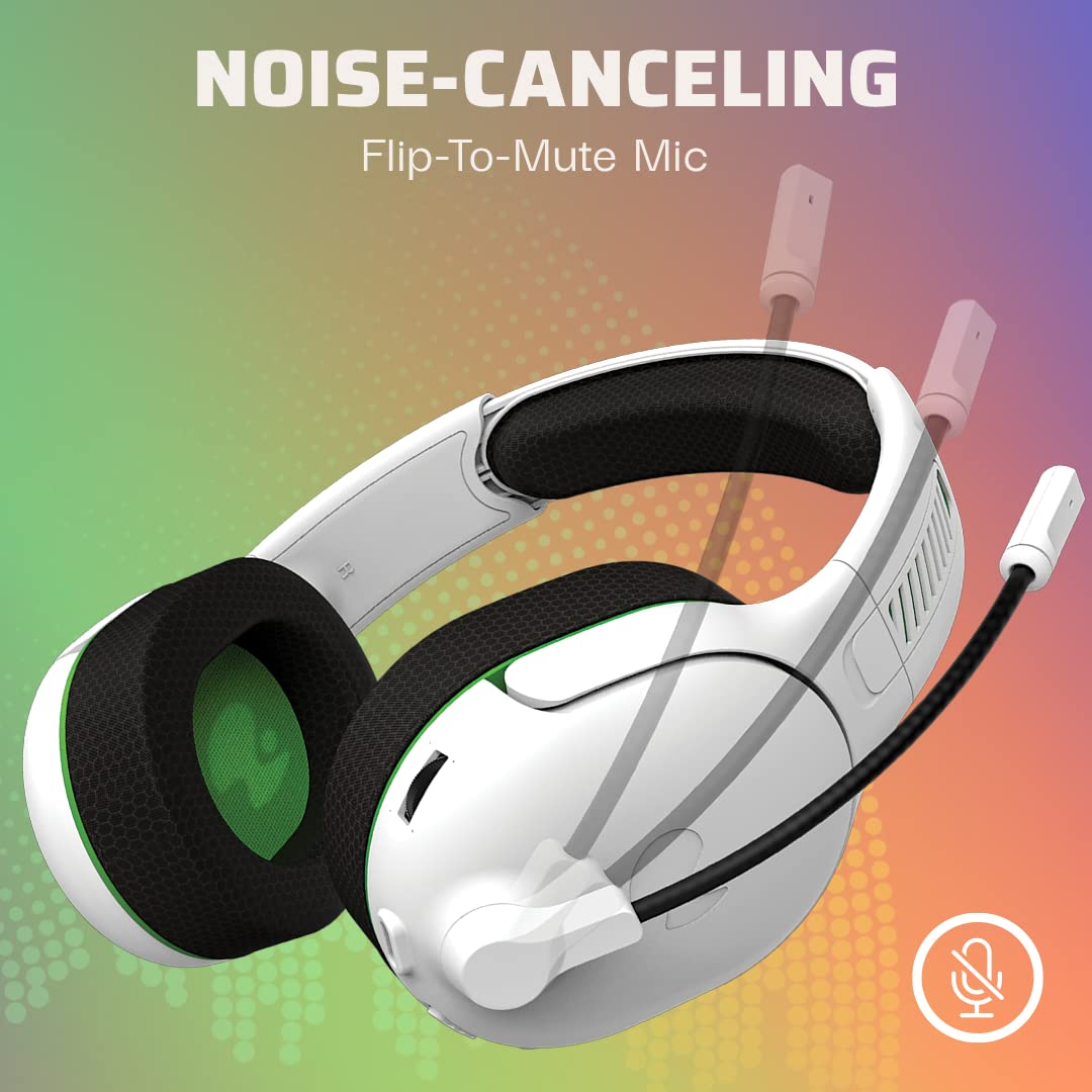 PDP AIRLITE Pro Wireless Gaming Headset with Mic for Xbox Series X|S, Xbox One, Windows 10/11 - White - Perfect for Immersive Gaming and Clear Communication