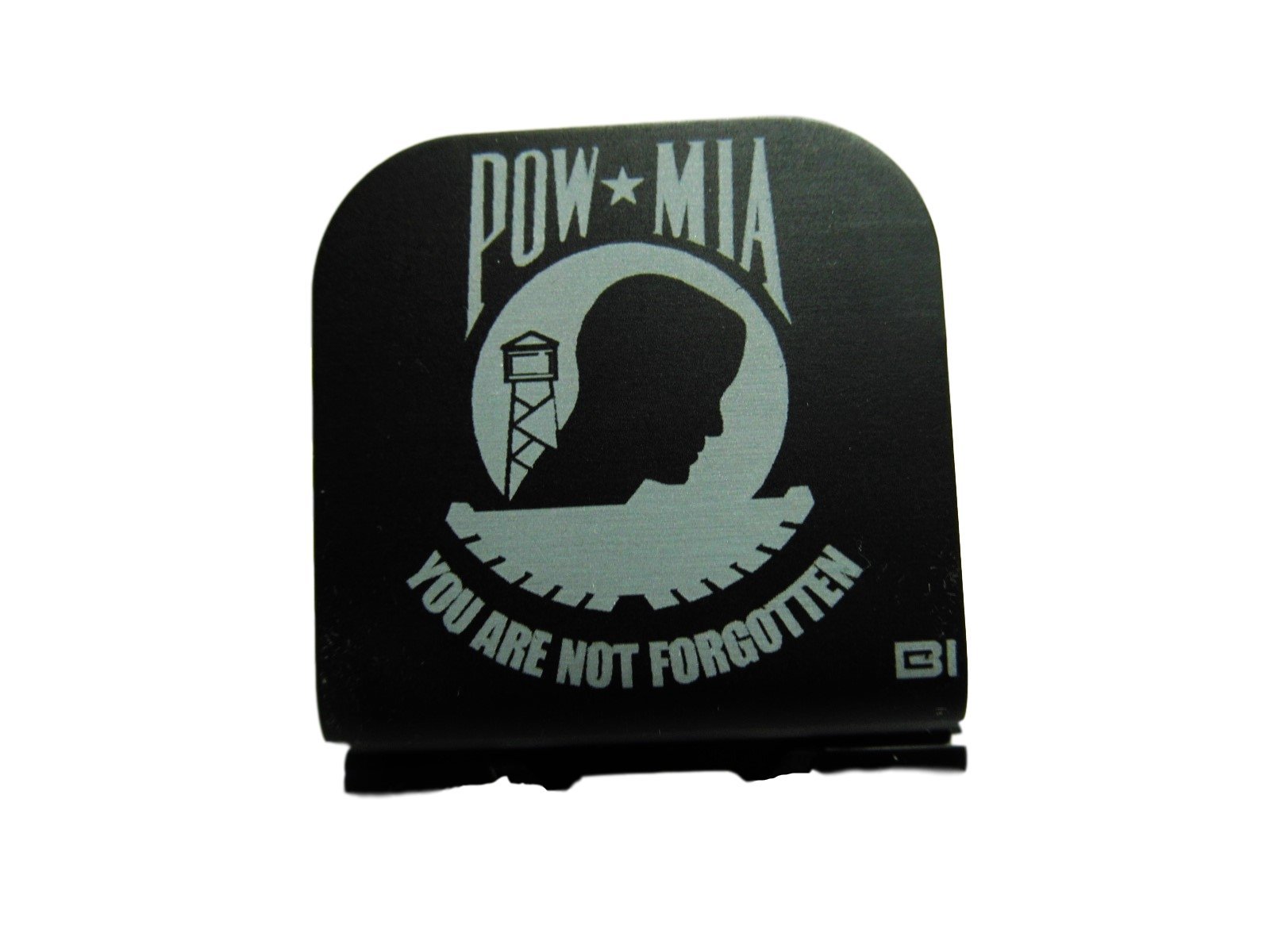 POW MIA You Are Not Forgotten Laser Engraved Black Hat Clip - Military Memorial Accessory for Veterans, Patriot Gifts & Everyday Wear