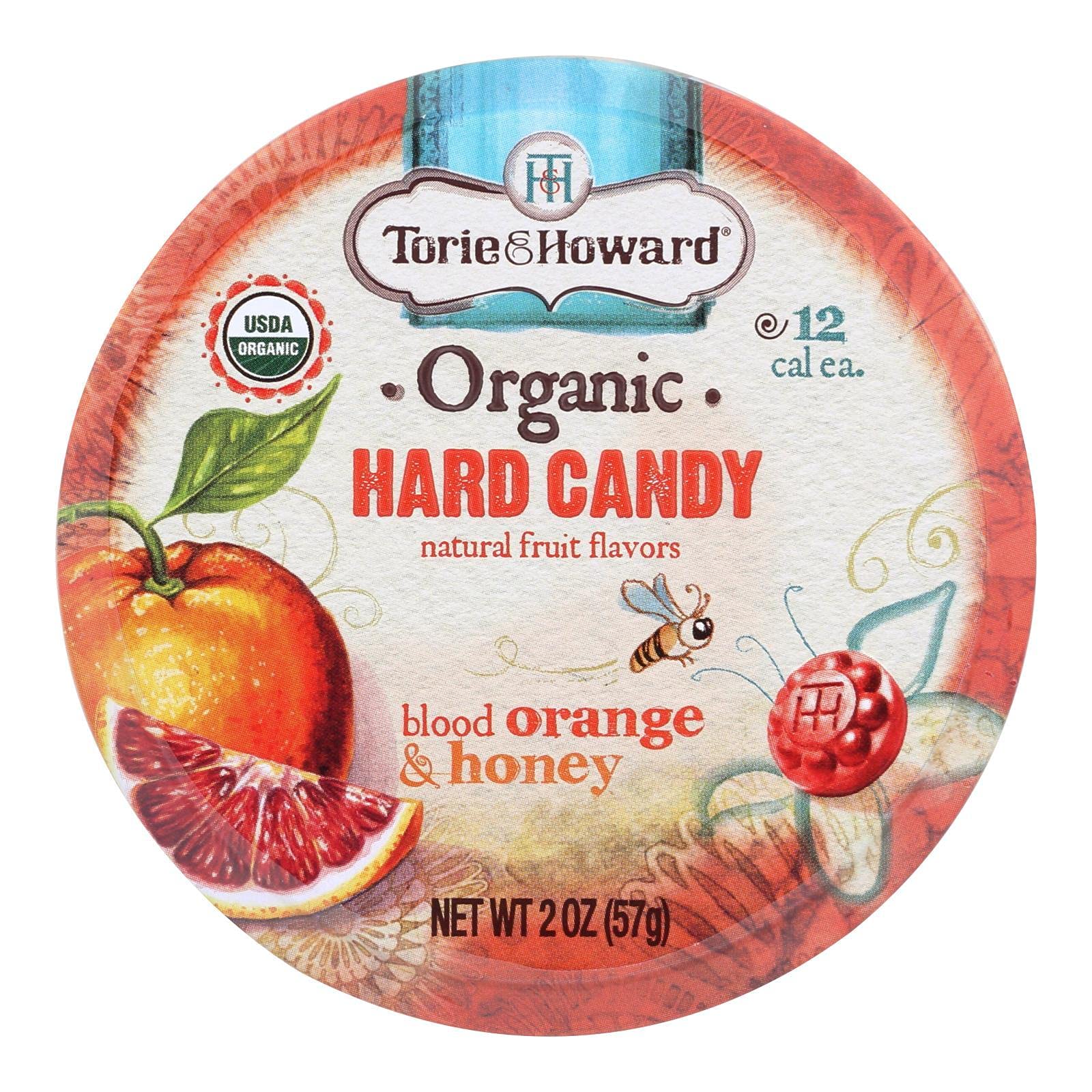Organic Hard Candy - Blood Orange & Honey Flavor, 2oz (Pack of 8) | All-Natural Sweet Treat for Parties, Gifts & On-the-Go Snacking