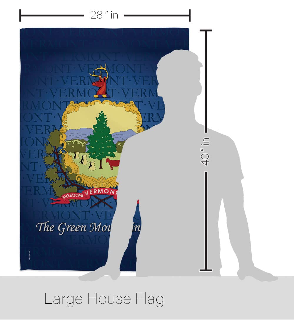 Vermont Americana House Flag Set 28x40