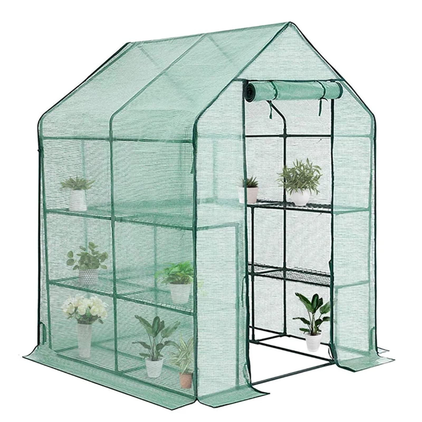 Heavy Duty Portable Greenhouse for Outdoors with Shelves - Large Hot House Grow Tent for Tomato Plants & Flowers - Each Shelf Holds 25kg - Perfect for Gardening, Seed Starting & Plant Protection