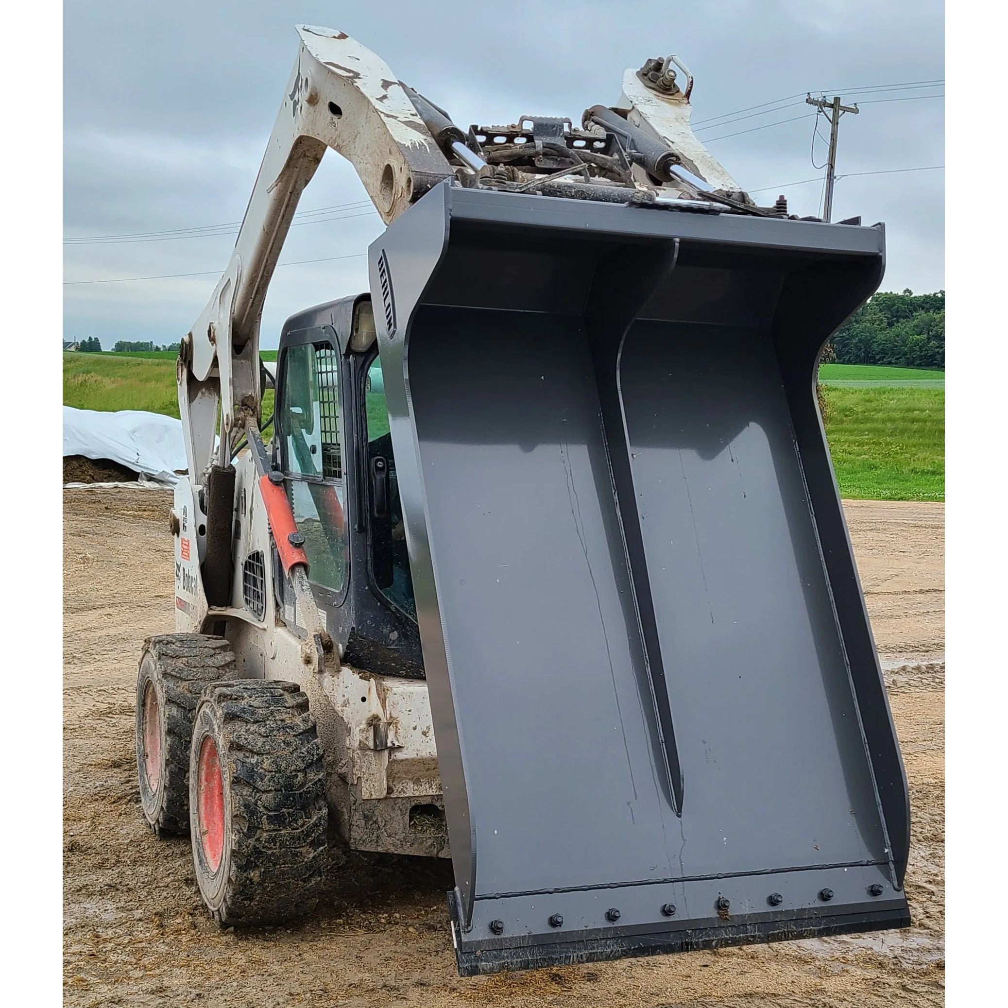 Heavy Duty Berlon Material Long Skid Steer Bucket for Excavation & Landscaping - Perfect for Construction, Farming & Snow Removal