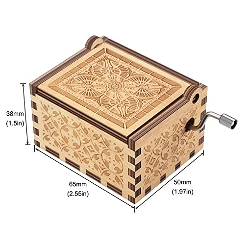 Tvoip Hand Crank Wooden Music Box - 'You Are My Sunshine' Musical Gift for Birthday, Anniversary, Christmas - Perfect Present for Daughter, Son, Mom, Dad - Romantic Home Decor for Bedroom, Nursery & Living Room