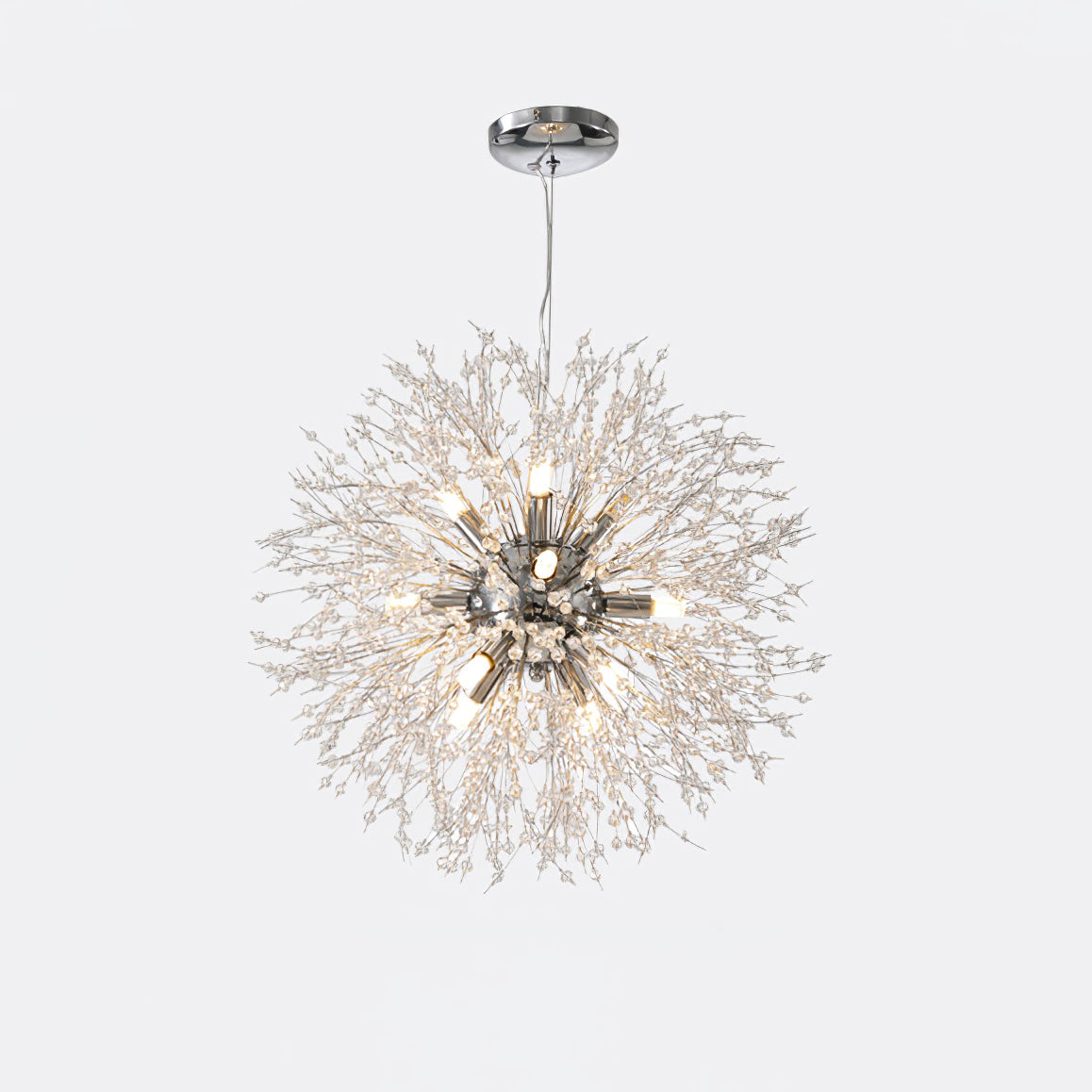 Elegant Crystal Dandelion Chandelier - Modern LED Ceiling Light Fixture for Living Room, Bedroom, Dining Room Decor | Energy Saving & Dimmable Lighting Solution