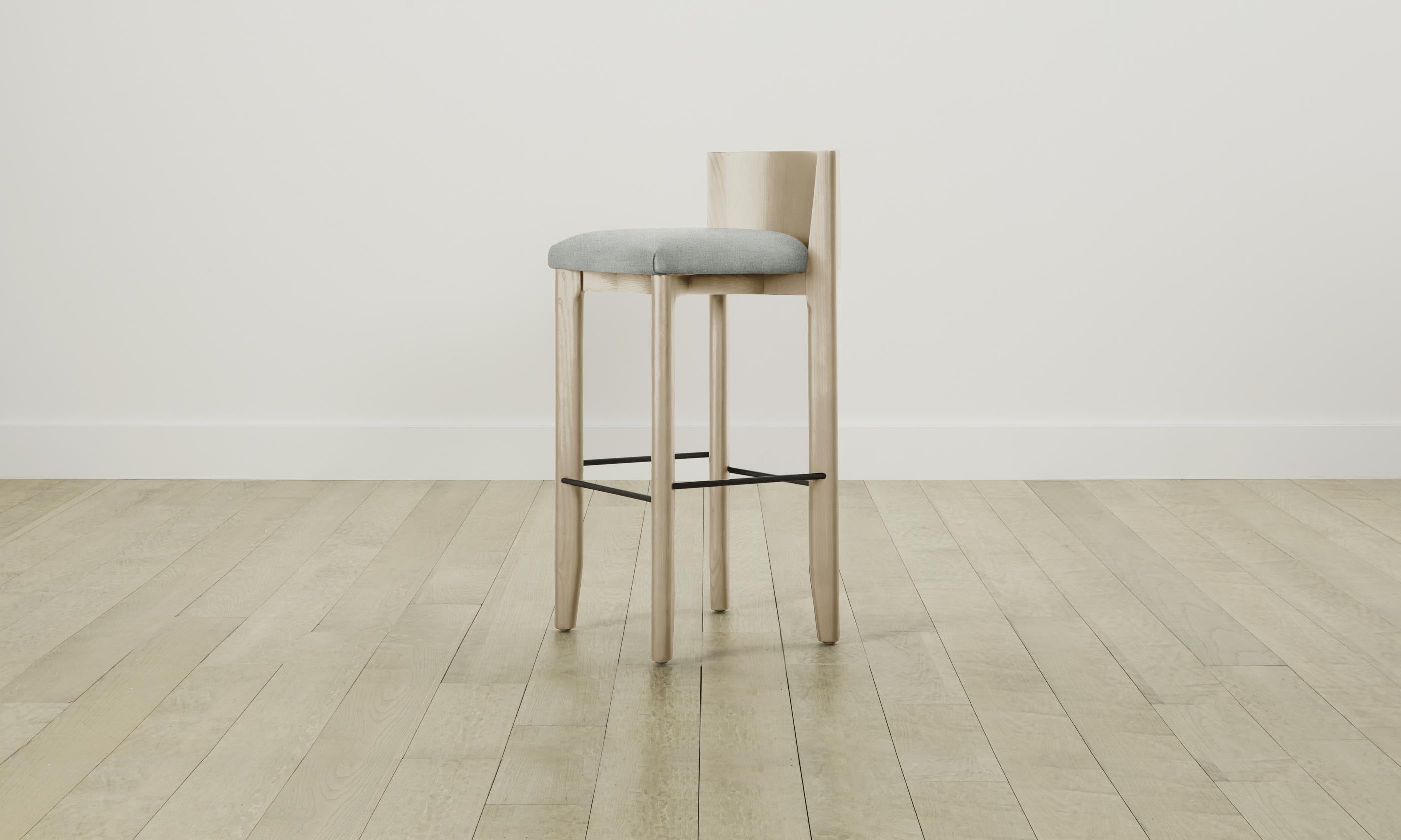 Premium Delancey Bar & Counter Stool with Performance Mélange Weave in Seaglass - Modern Kitchen Island & Home Bar Seating for Stylish Entertaining