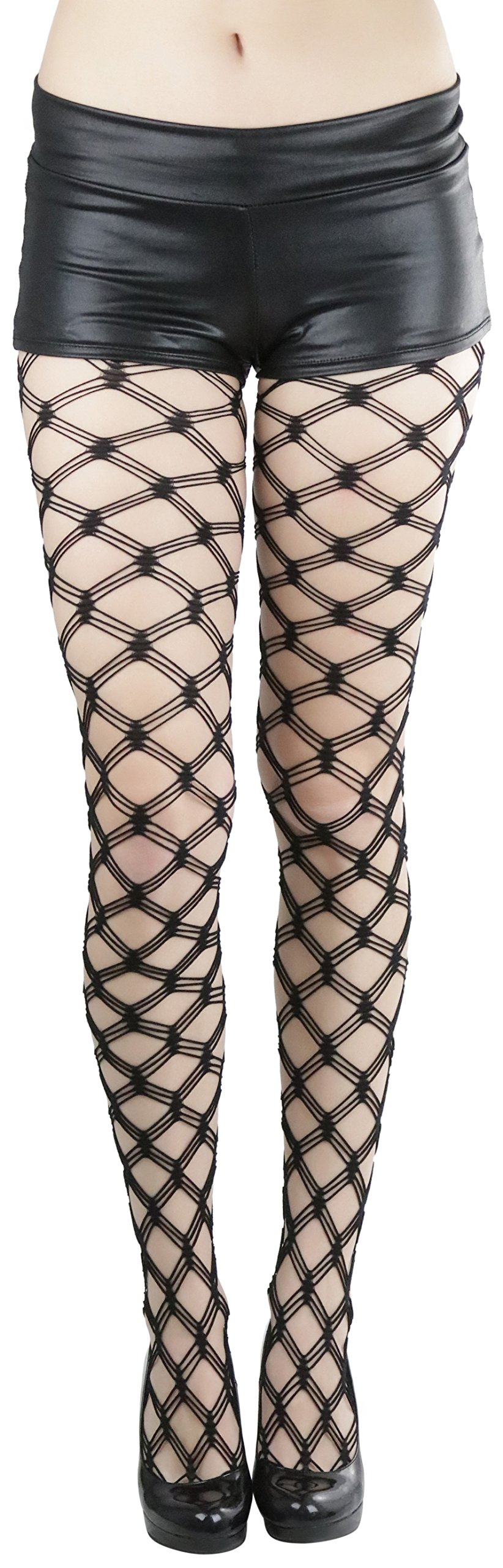 ToBeInStyle Women's Diamond Mesh Pantyhose - Sexy Sheer Stockings for Evening Parties, Date Nights & Special Occasions