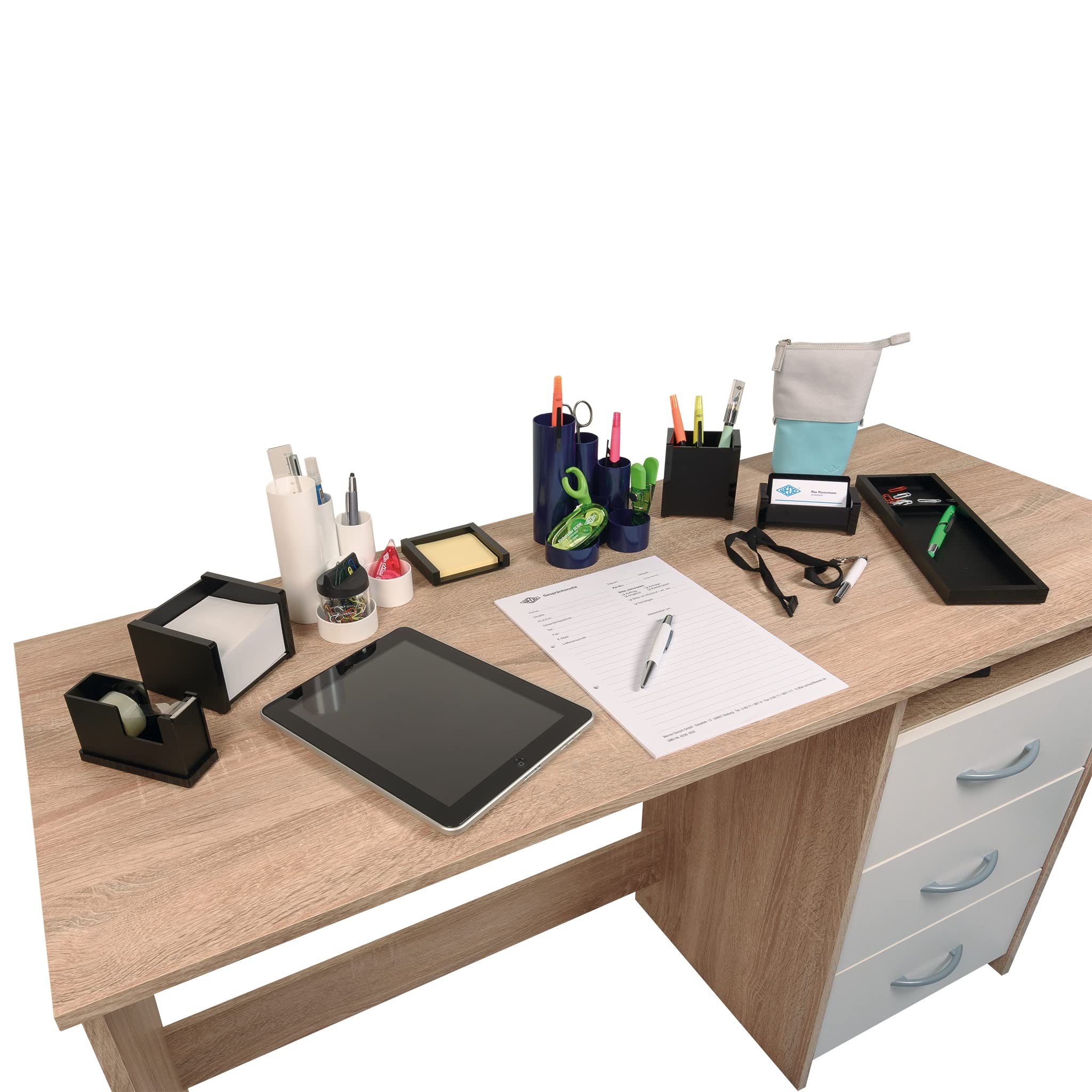 Blue Multipurpose Tubular Desk Organizer for Office & Home Use