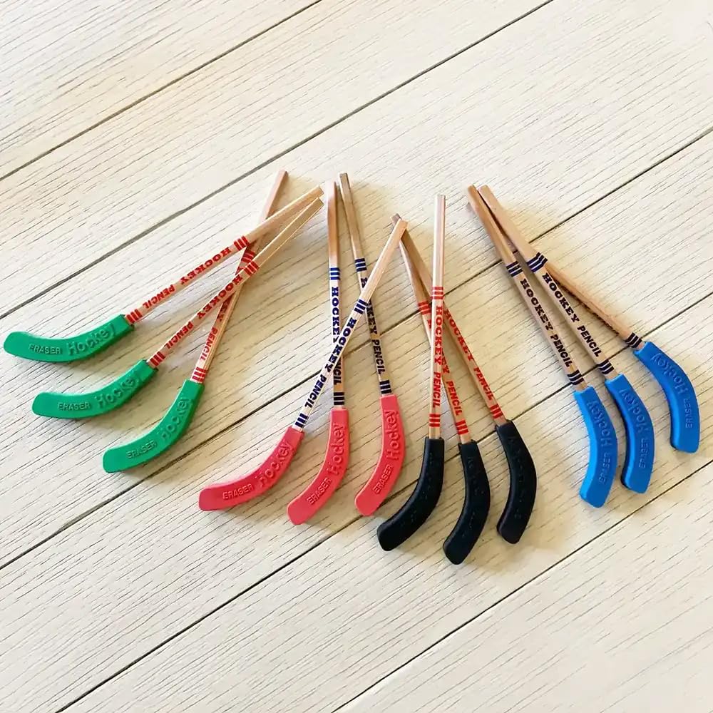 Rhode Island Novelty Hockey Stick Pencils - 12 Pack | Fun Sports-Themed School & Office Supplies for Hockey Fans & Players