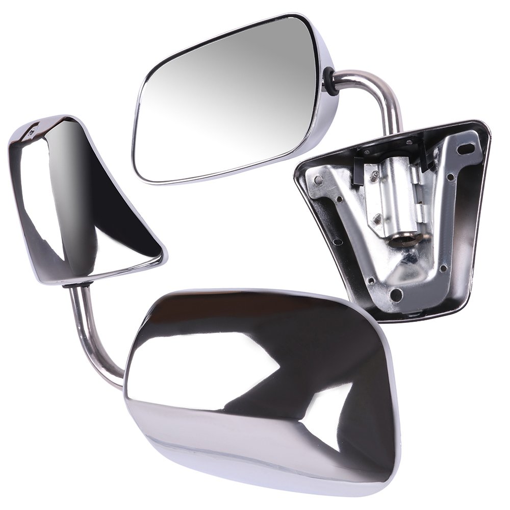 SCITOO Manual Folding Side Mirrors Replacement for Chevy & GMC - ABS Plastic Towing Mirrors Compatible with 1973-1991 Chevy Blazer/Suburban, 1978-1991 Van, 1973-1987 GMC Jimmy - Perfect for Off-Roading, Towing & Daily Driving