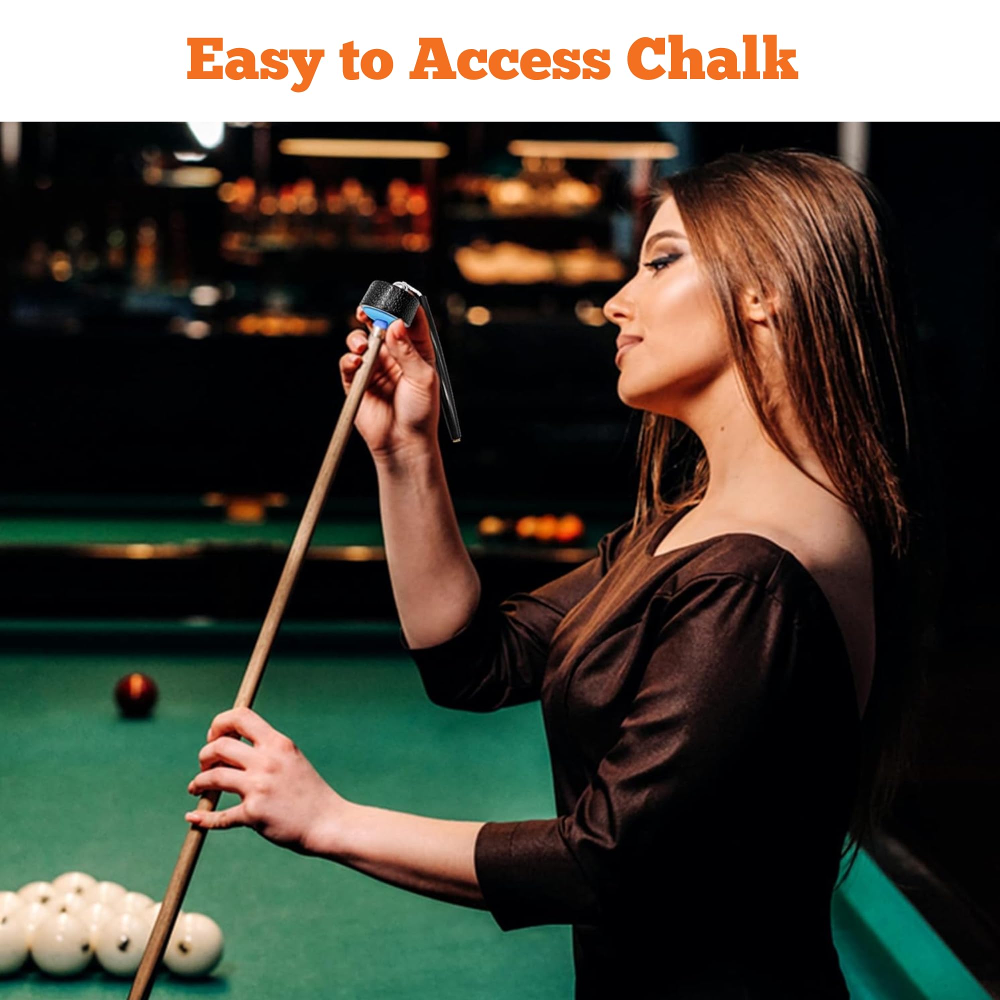 Premium Pro Series Circle Pool Chalk Holder - Compatible with TAOM Pyro & V10 Billiard Chalk - Perfect for Professional Pool Players & Home Game Rooms
